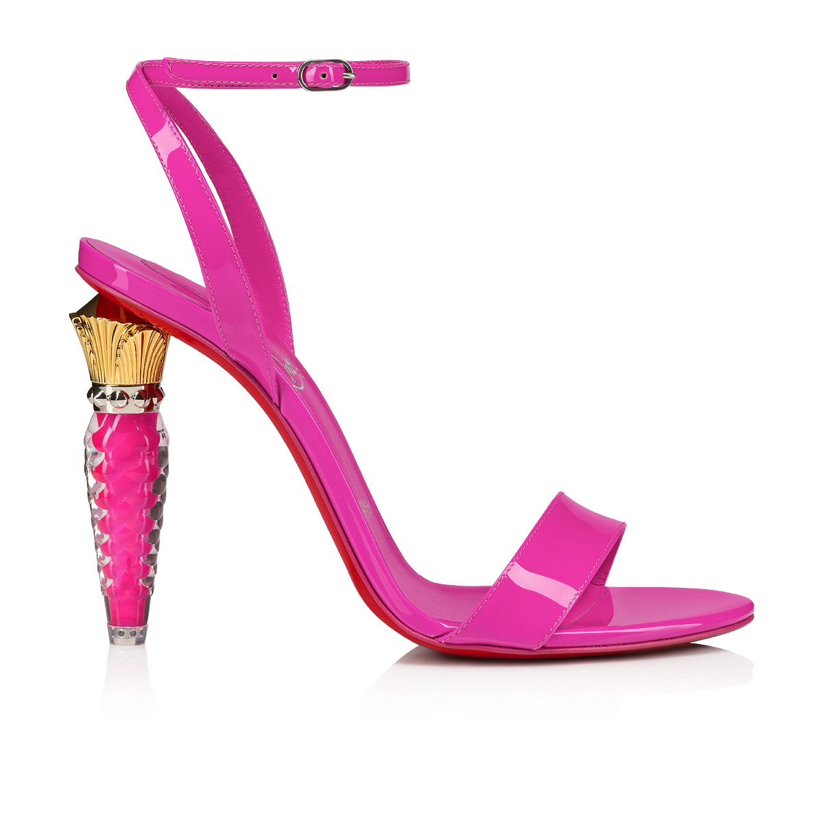 Christian Louboutin Lipstrass Queen 100 Satin Sandal