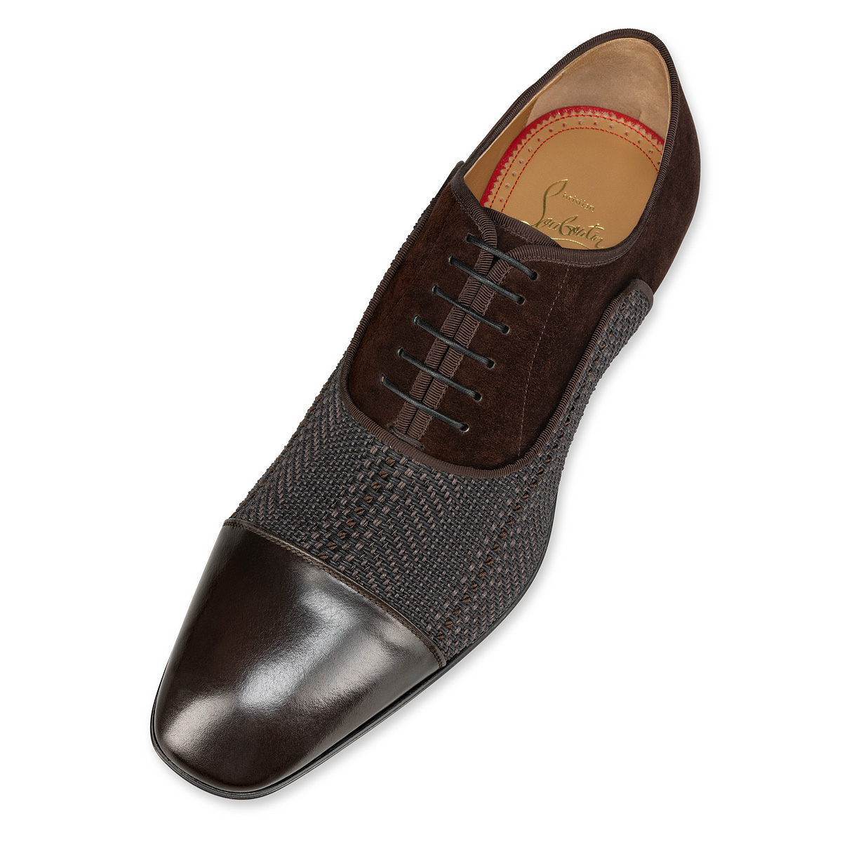 Christian Louboutin Grecco Leather Oxford Dress Shoes In Black