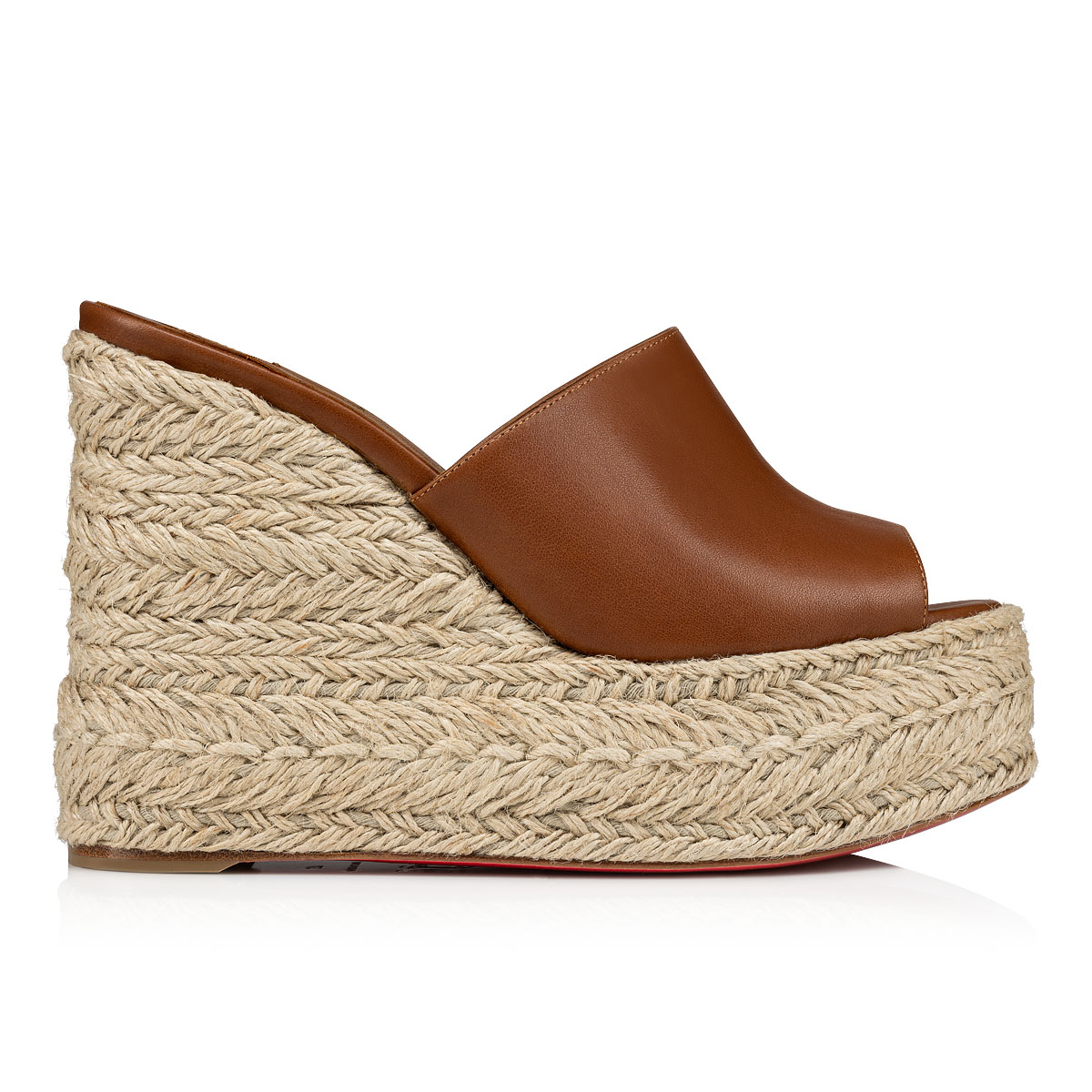 SHOES CHRISTIAN LOUBOUTIN SANDALS ESPADRILLES I LOVE 36 LEATHER BOX Red  ref.549838 - Joli Closet