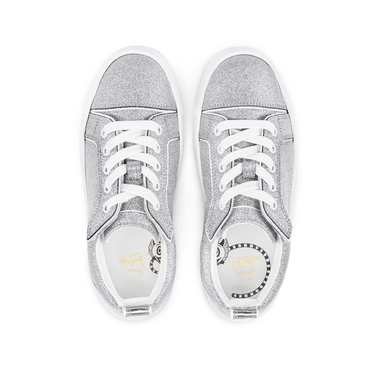 Funnyto - Sneakers - Glittered calf leather - Silver - Kids