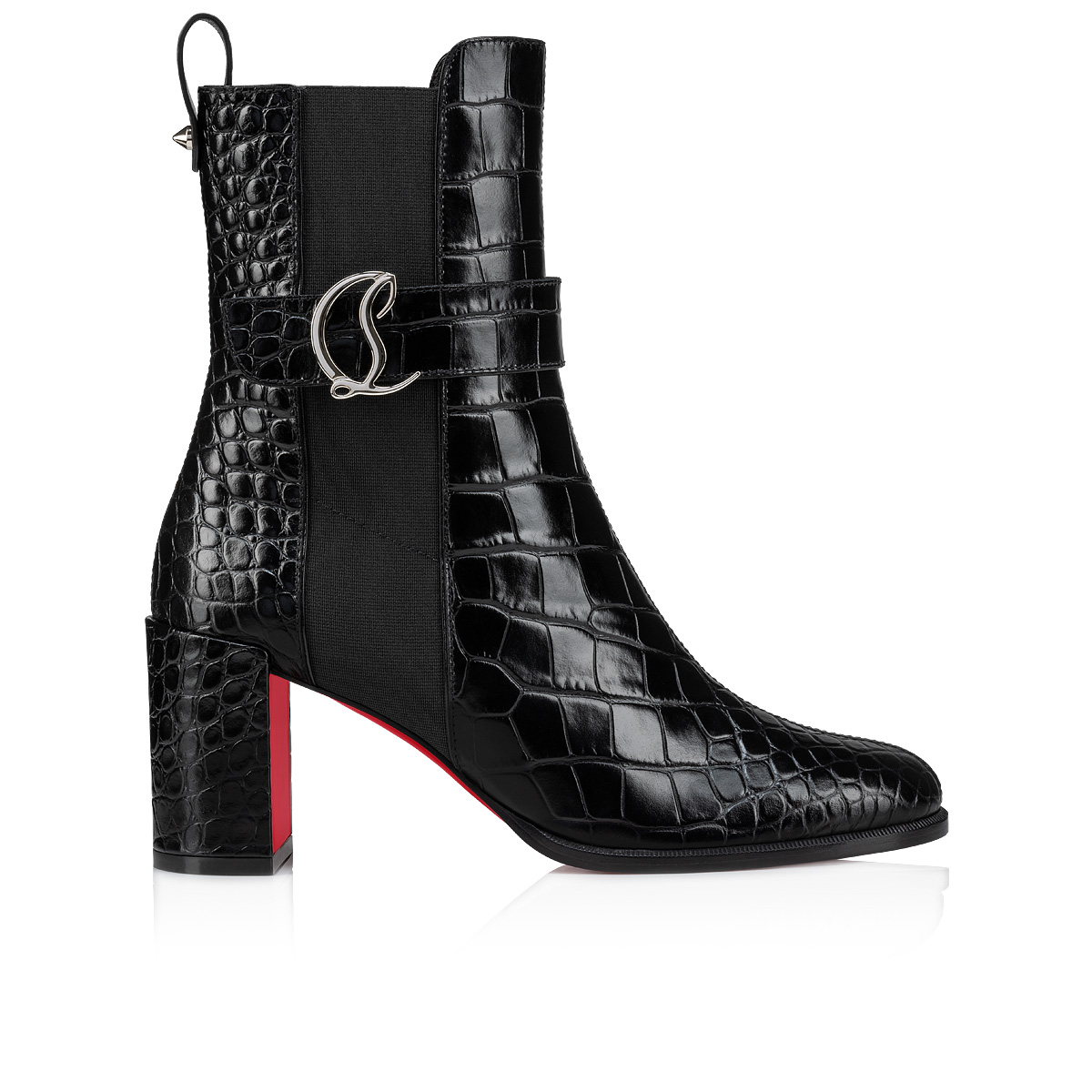 CL Chelsea Booty - 70 mm Low boots - Calf leather - Black - Christian  Louboutin