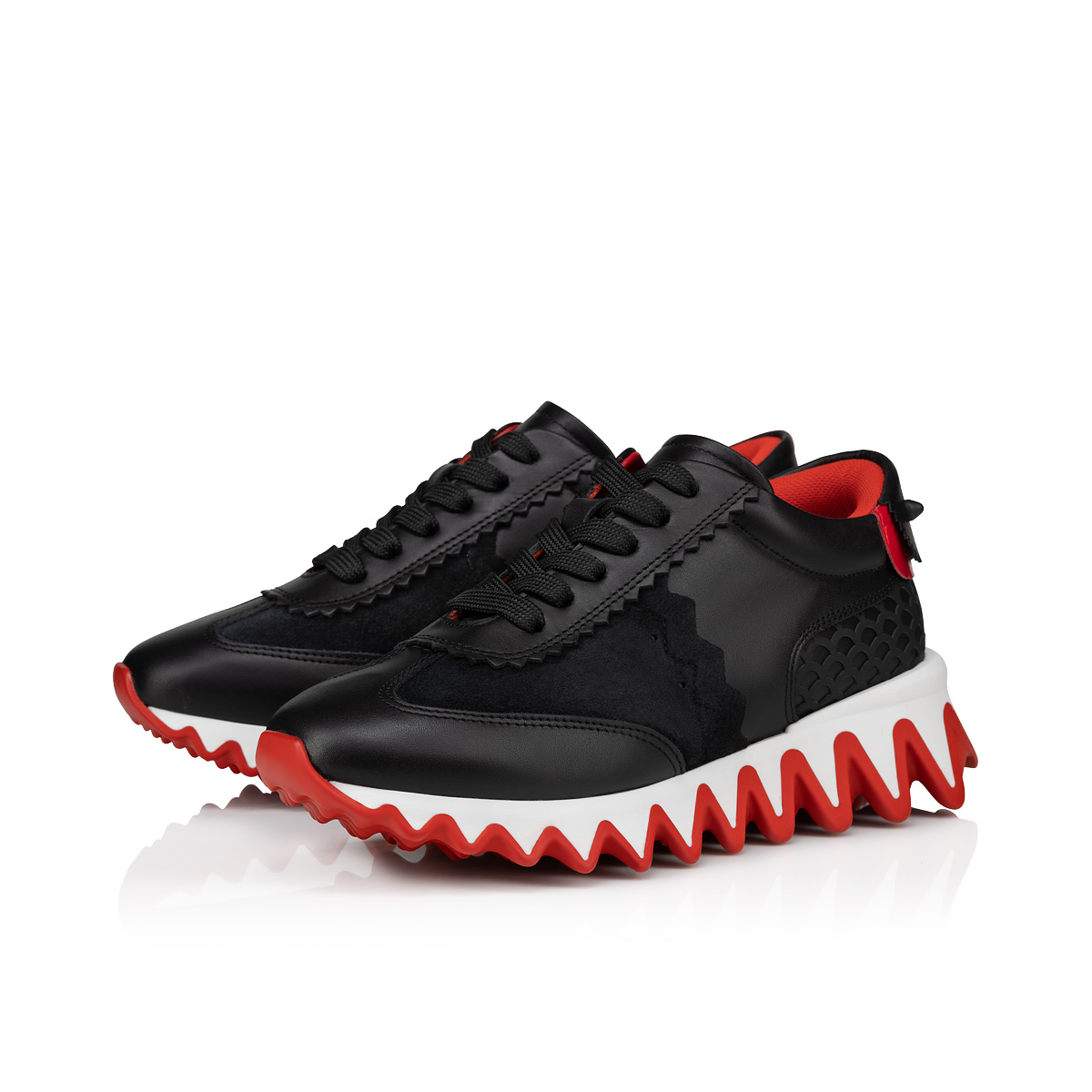 Mini Shark - Sneakers - Calf leather, suede and patent calf