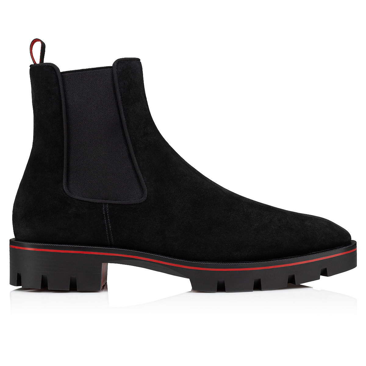 CHRISTIAN LOUBOUTIN Alpinosol スエード チェルシーブーツ Alpinosol - Boots - Smooth calf leather - Black - Men