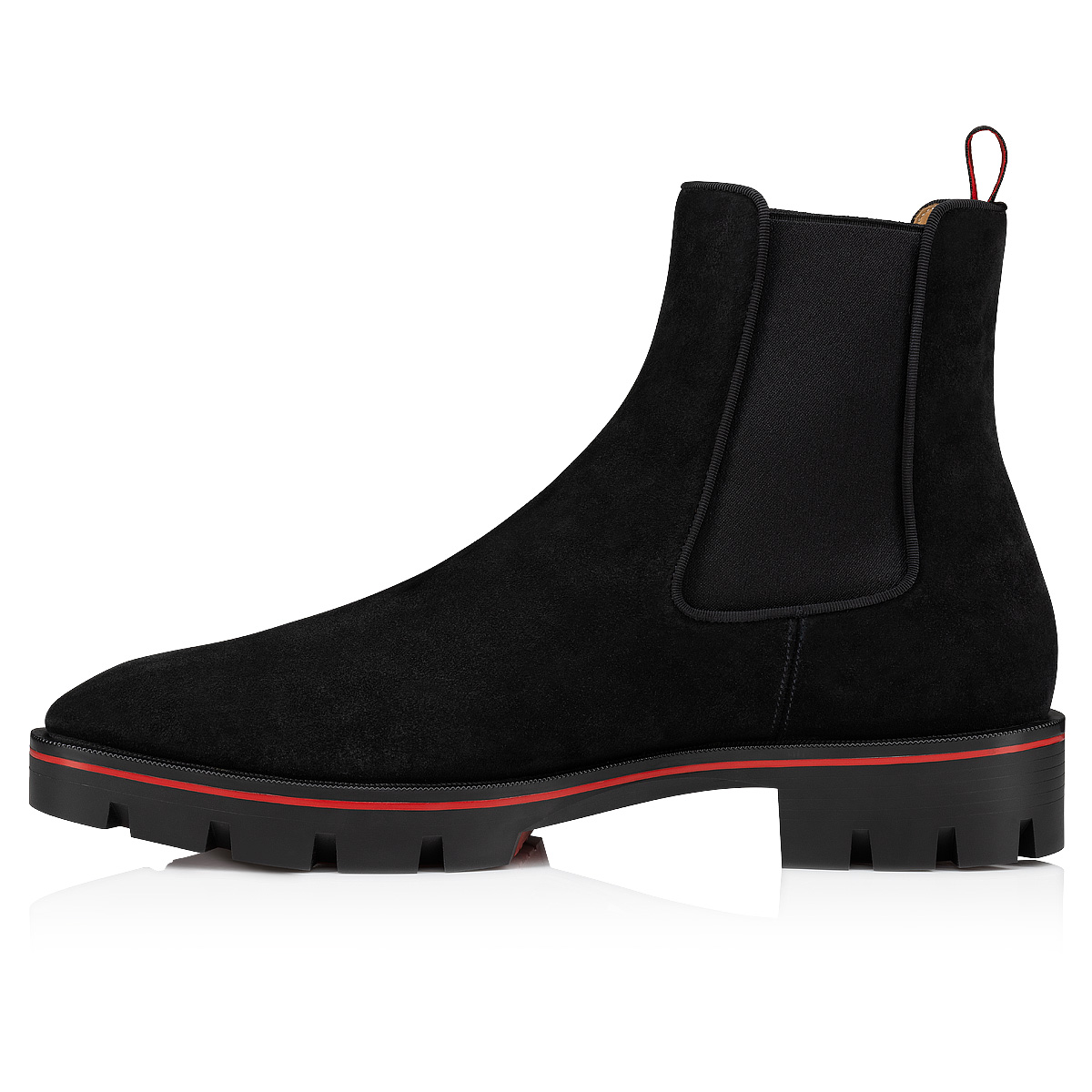 Christian Louboutin Alpinosol Suede Chelsea Boots Black