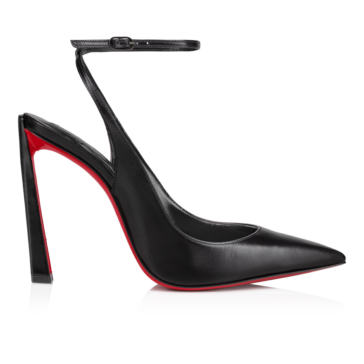 Condora Strap - 100 mm Strappy pumps - Kid leather - Black