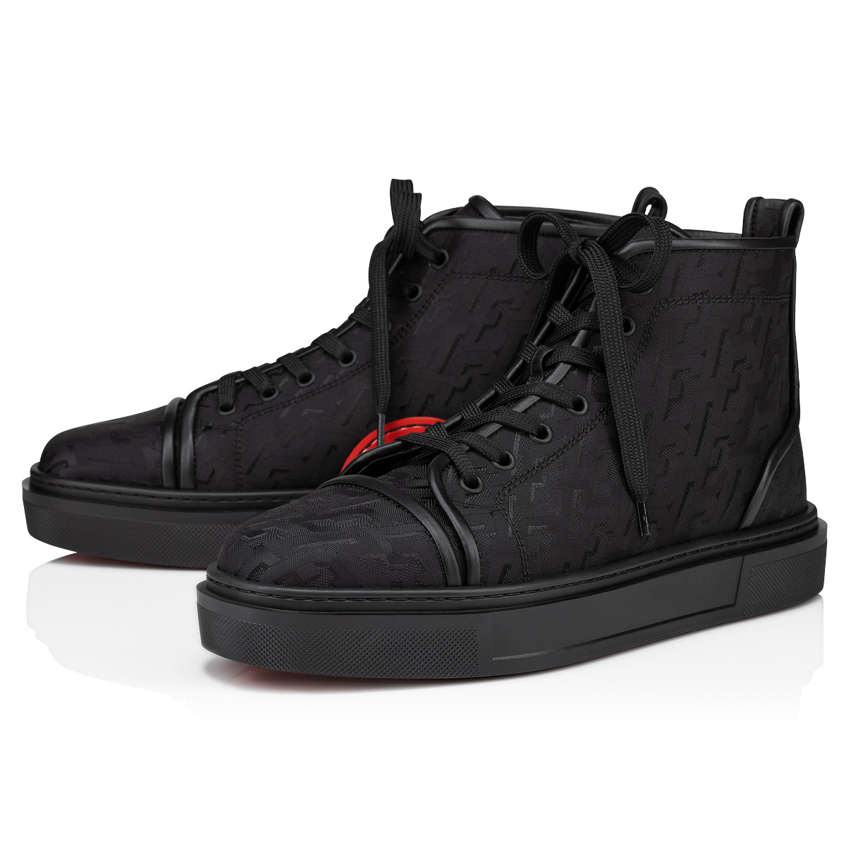 Christian-Louboutin-Louis-Vuitton Sneaker High Black and Red Cl