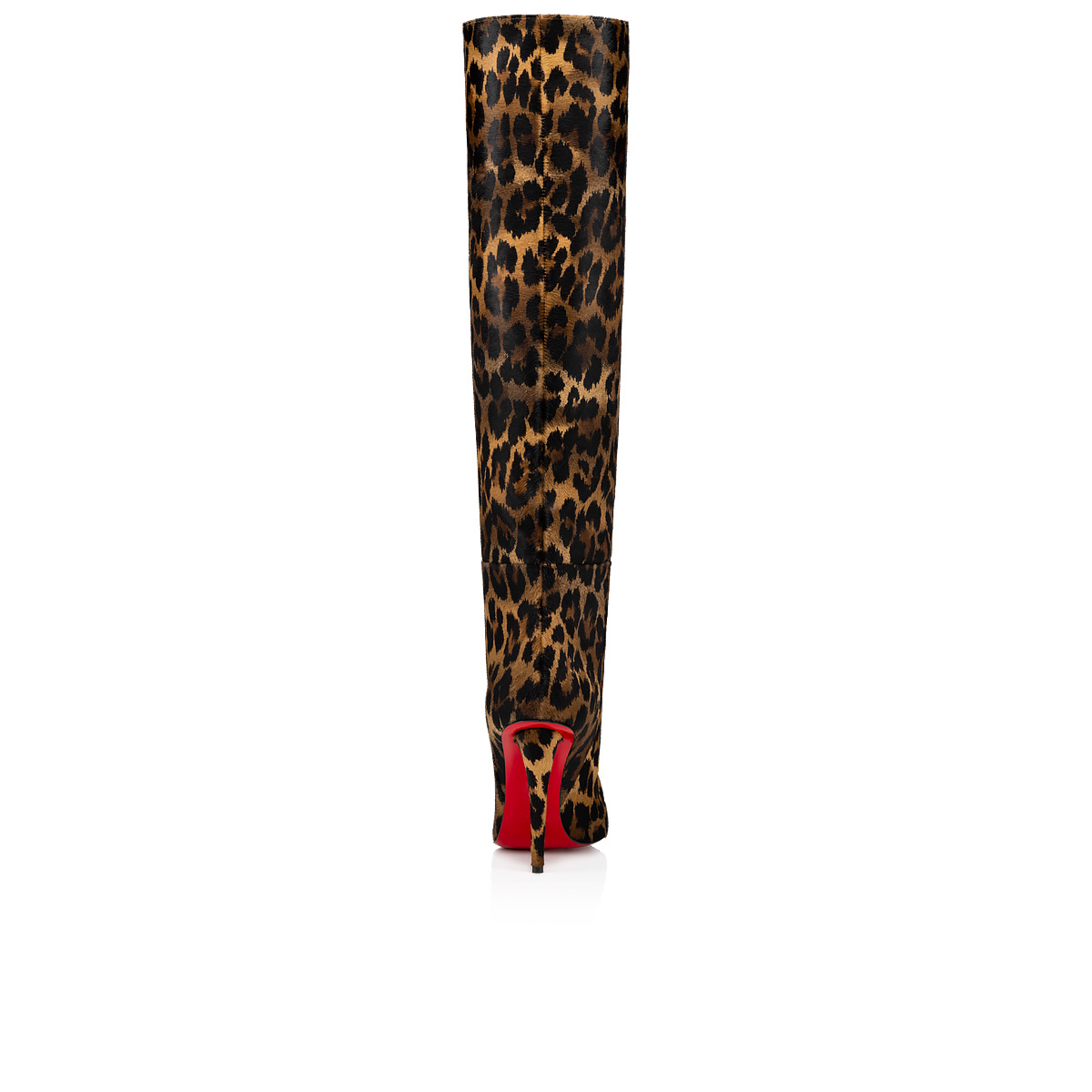 Christian Louboutin Astrilarge Botta Red Sole Leopard Suede Knee-High Boots Brown/Black