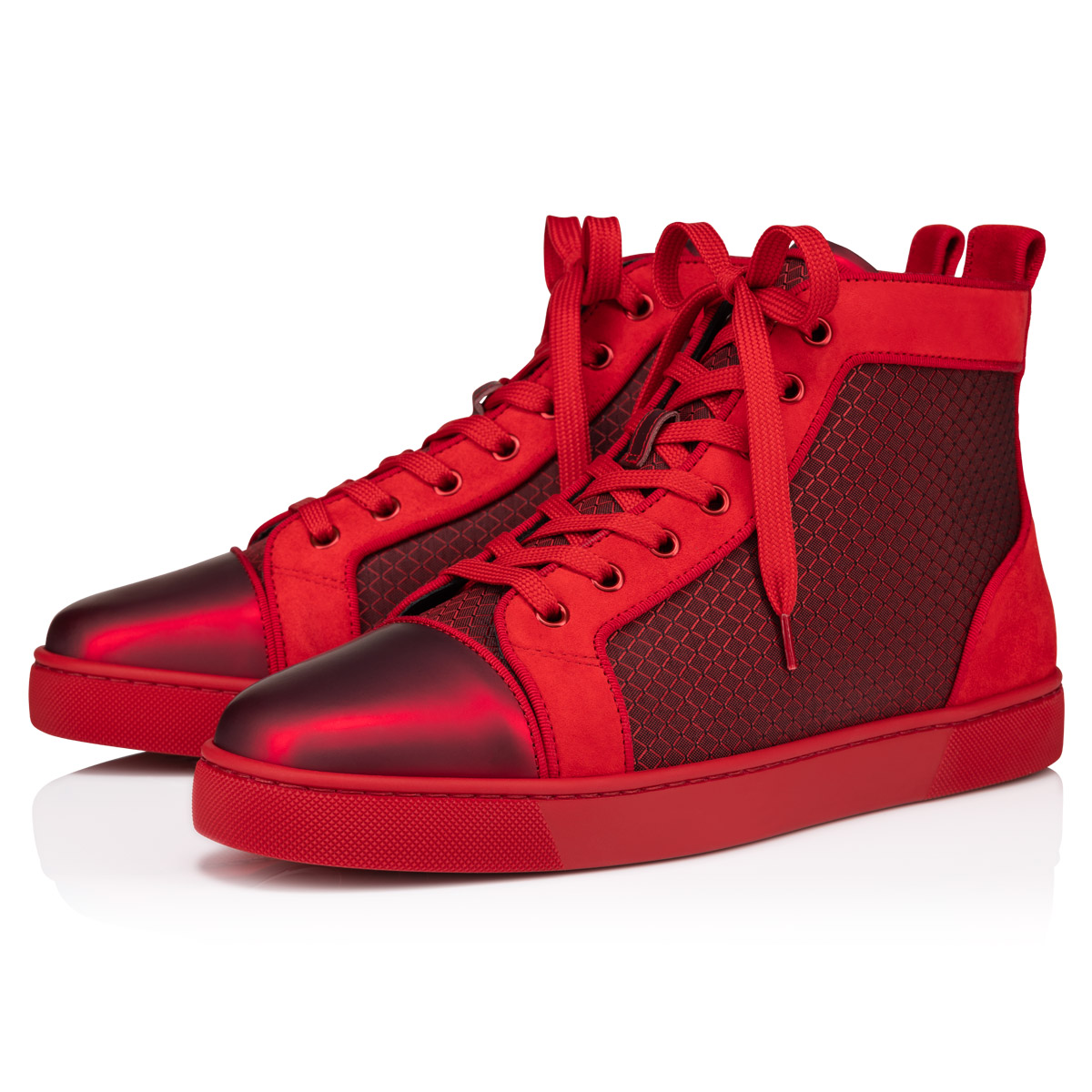 Christian Louboutin - Loubi Kraft Patent PVC High Top Sneakers 39