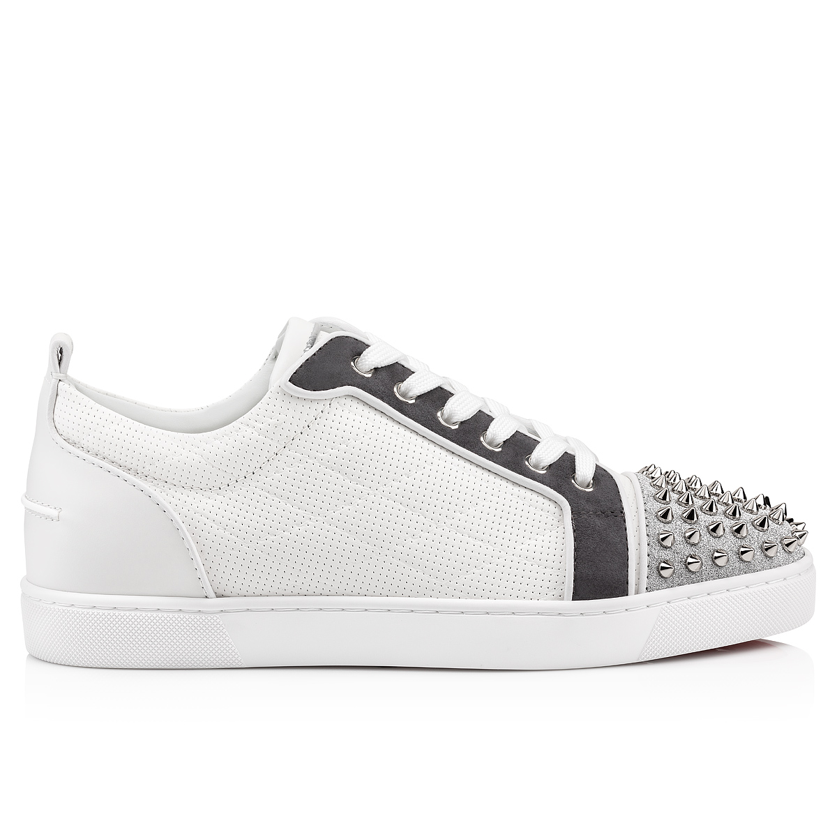 Christian Louboutin, Shoes, Christian Louboutin Louis Junior Glittered Suede  Leather Lowtop Sneakers 46
