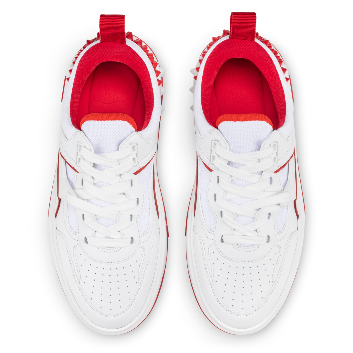 CHRISTIAN LOUBOUTIN: Astroloubi sneakers in leather and mesh - White