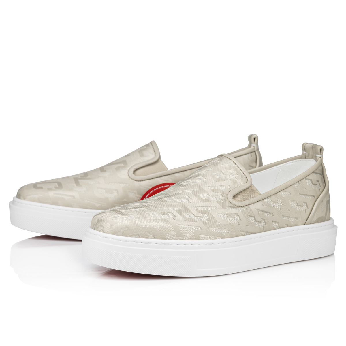 Christian Louboutin Adolon Boat Shoe in F465-Albatre at Nordstrom, Size 13Us