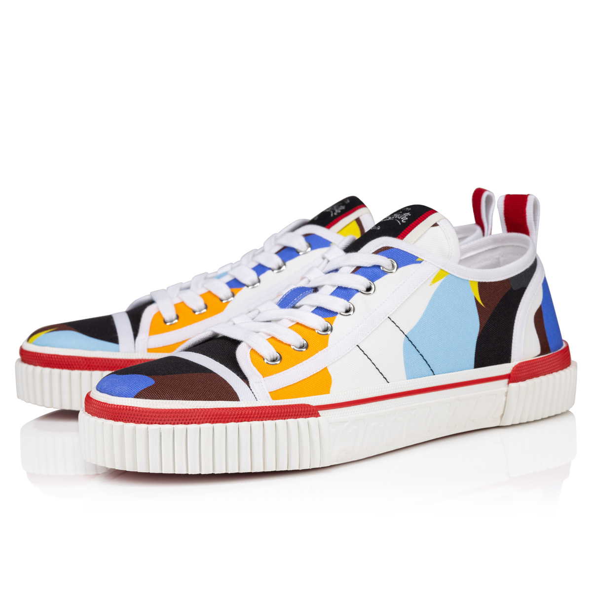 Christian Louboutin Multicolor Printed Leather High Top Sneakers Size 42.5 Christian  Louboutin