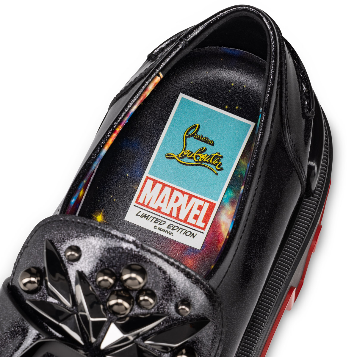 The Amazing Loubifunk - Backpack - Patent calf leather Cosmos - Black - Christian  Louboutin