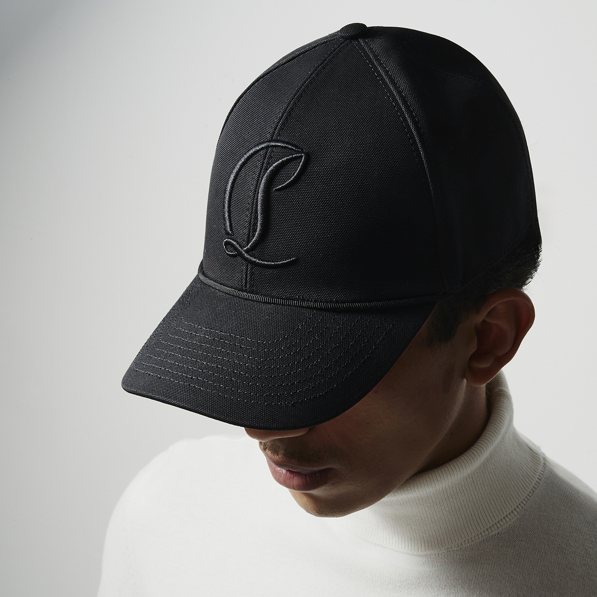 Mooncrest - Baseball cap - Canva - Black - Christian Louboutin 