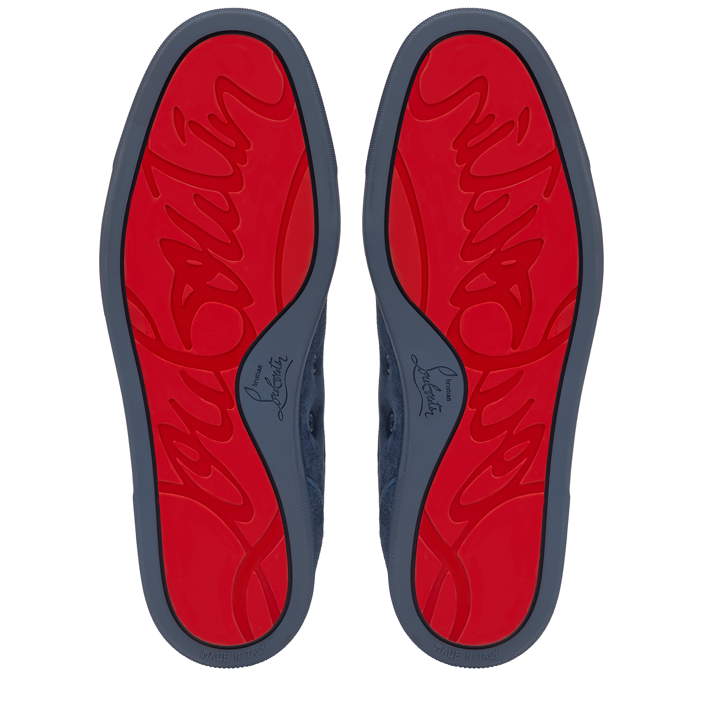 Louis Junior Spikes Sneakers Veau velours and spikes Denim Men Christian Louboutin Canada