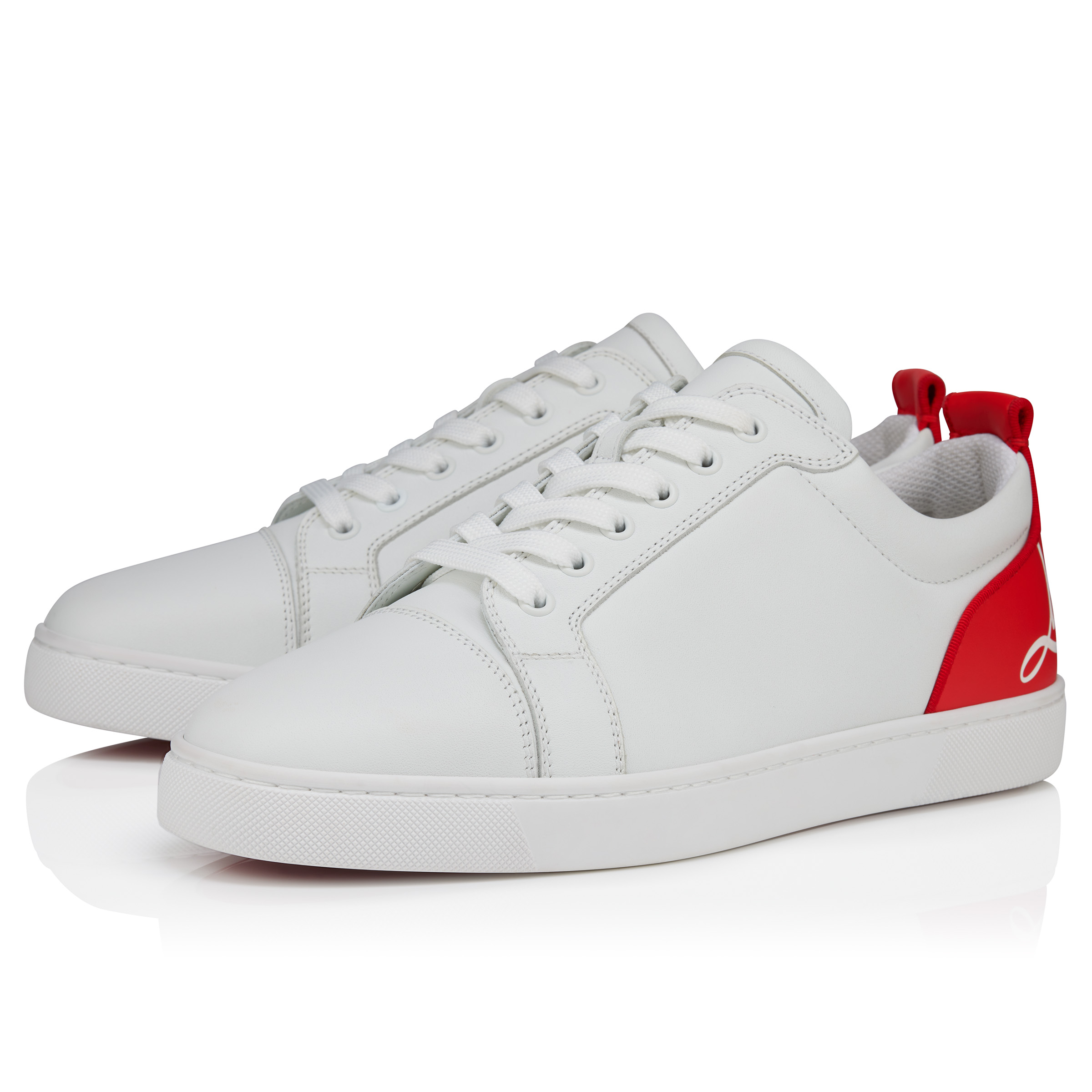 Christian Louboutin スニーカー スエード レザー ルイ ジュニア Louis Junior Spikes ブラック ヴーベロア（スエード） - Shoes