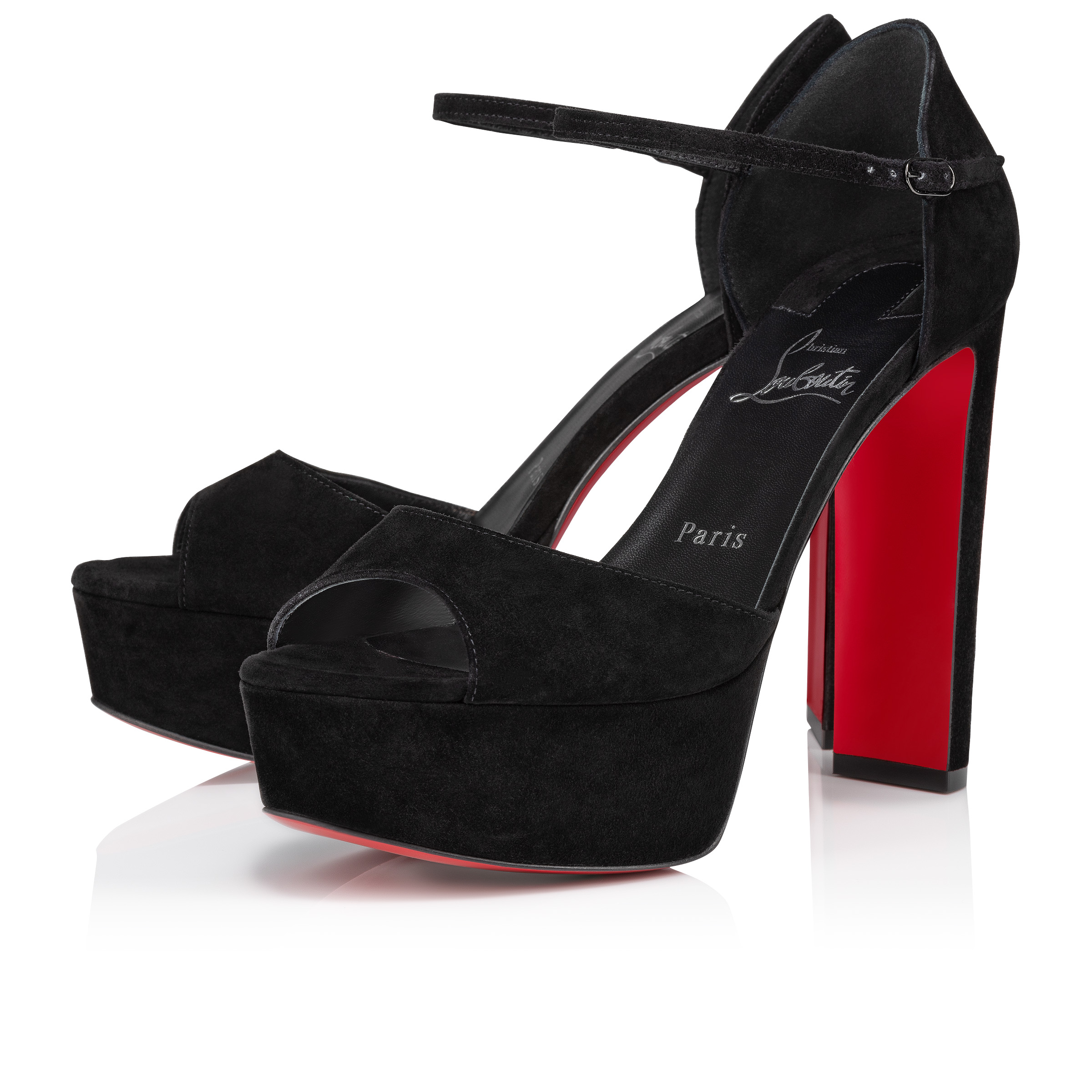 【国内在庫】 - velours Veau - Sandals mm 130 - Sandaloo Black Women - スカート