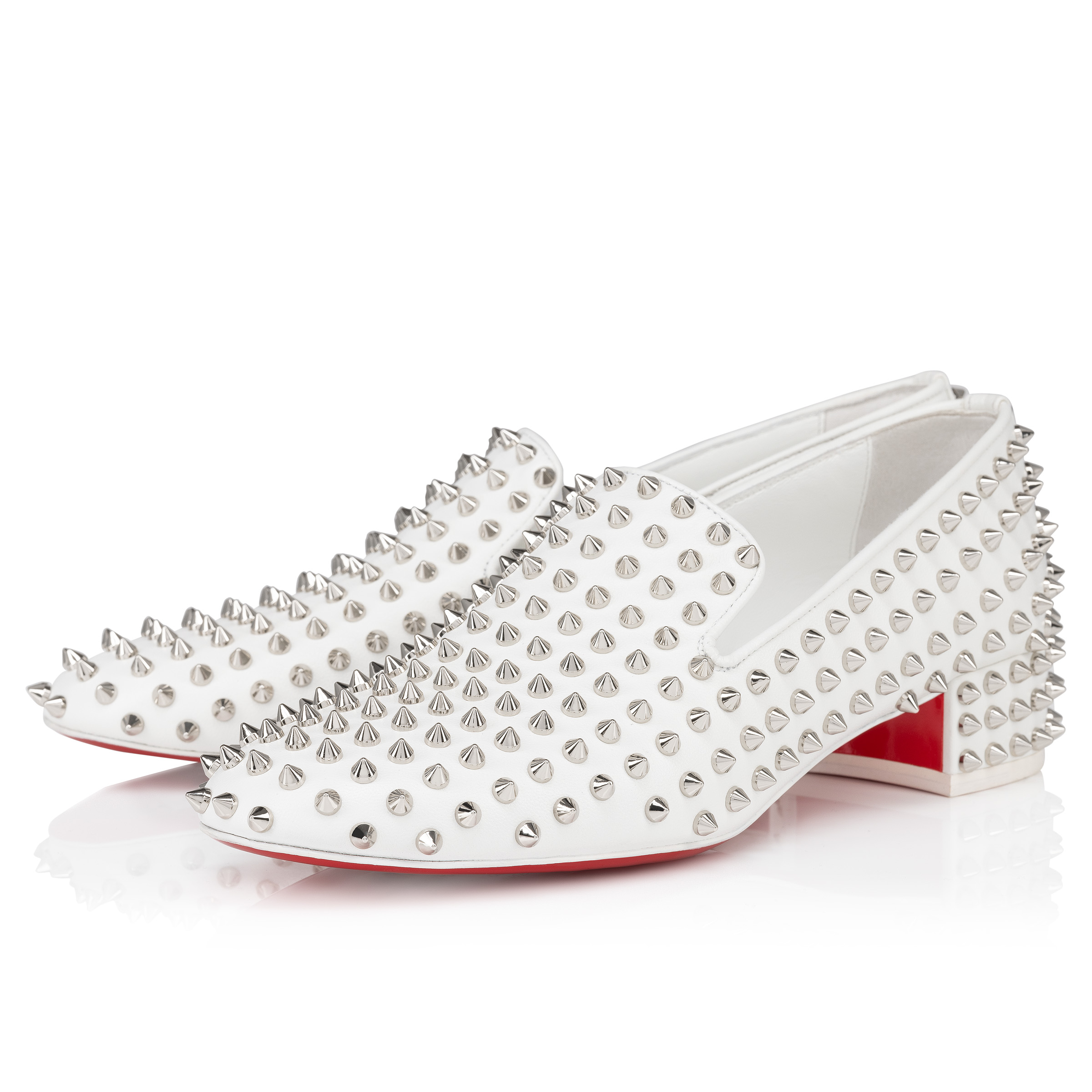 White christian louboutin loafers top