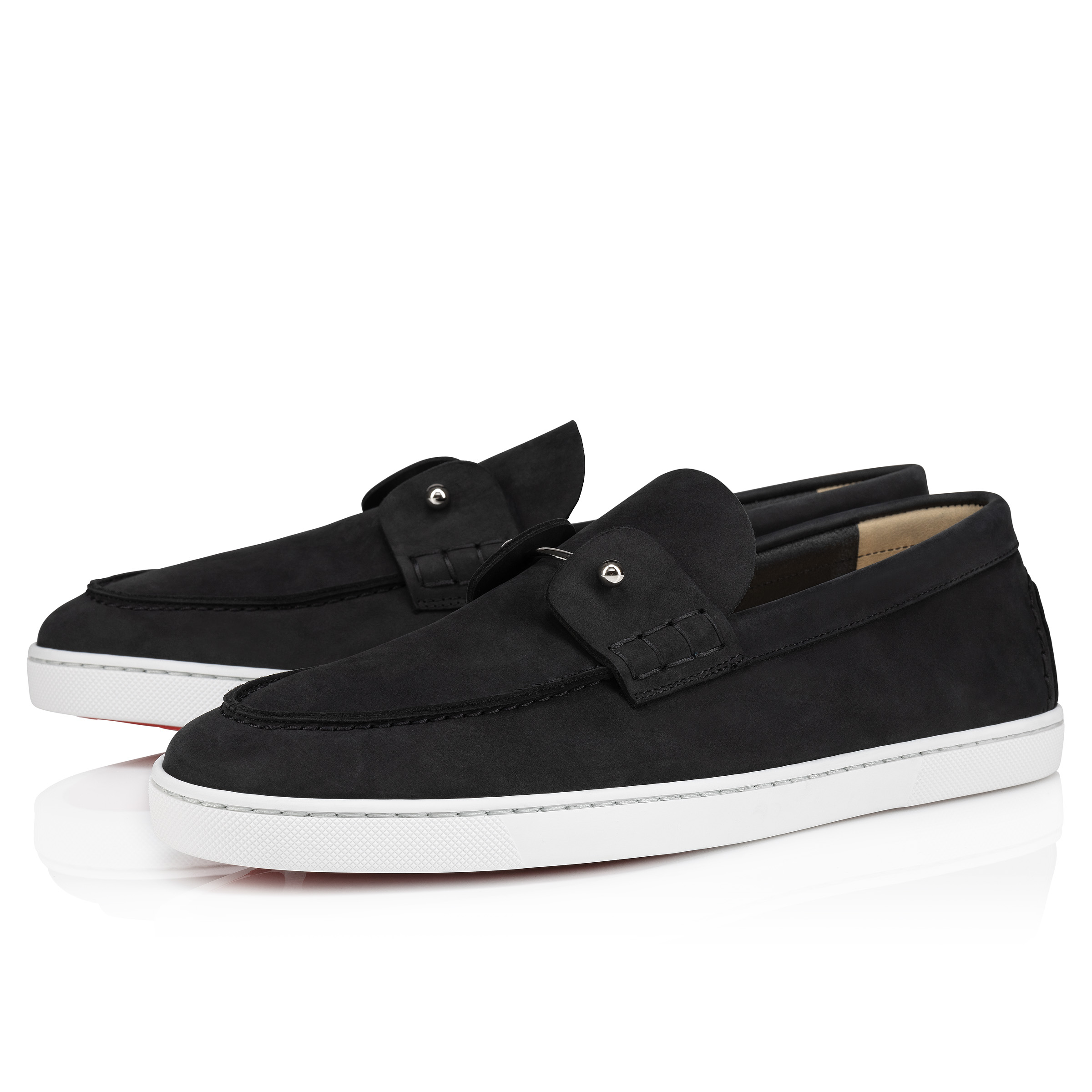 Chambeliboat Boat shoes Reversed nubuck leather Black Men Christian Louboutin United States