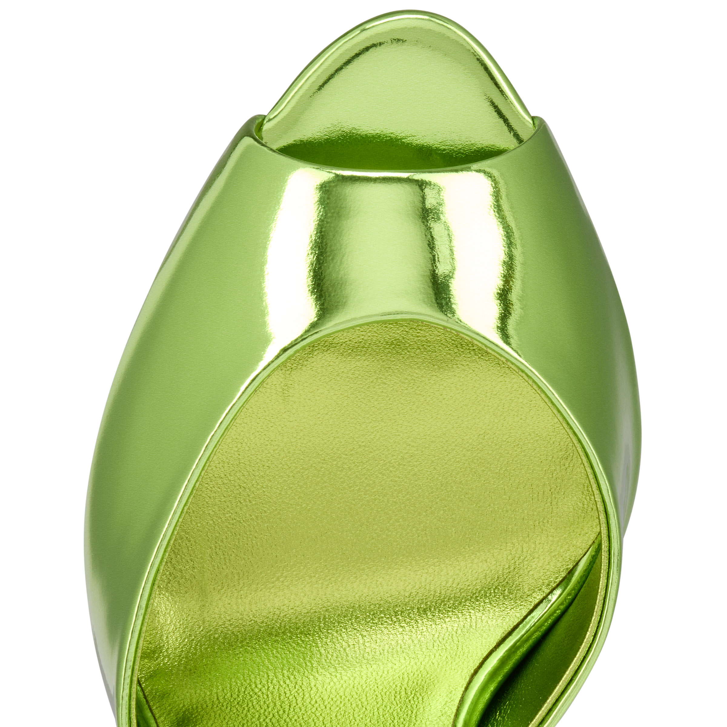 Me Dolly - 100 mm Mules - Shiny laminated leather - Kiwi - Women