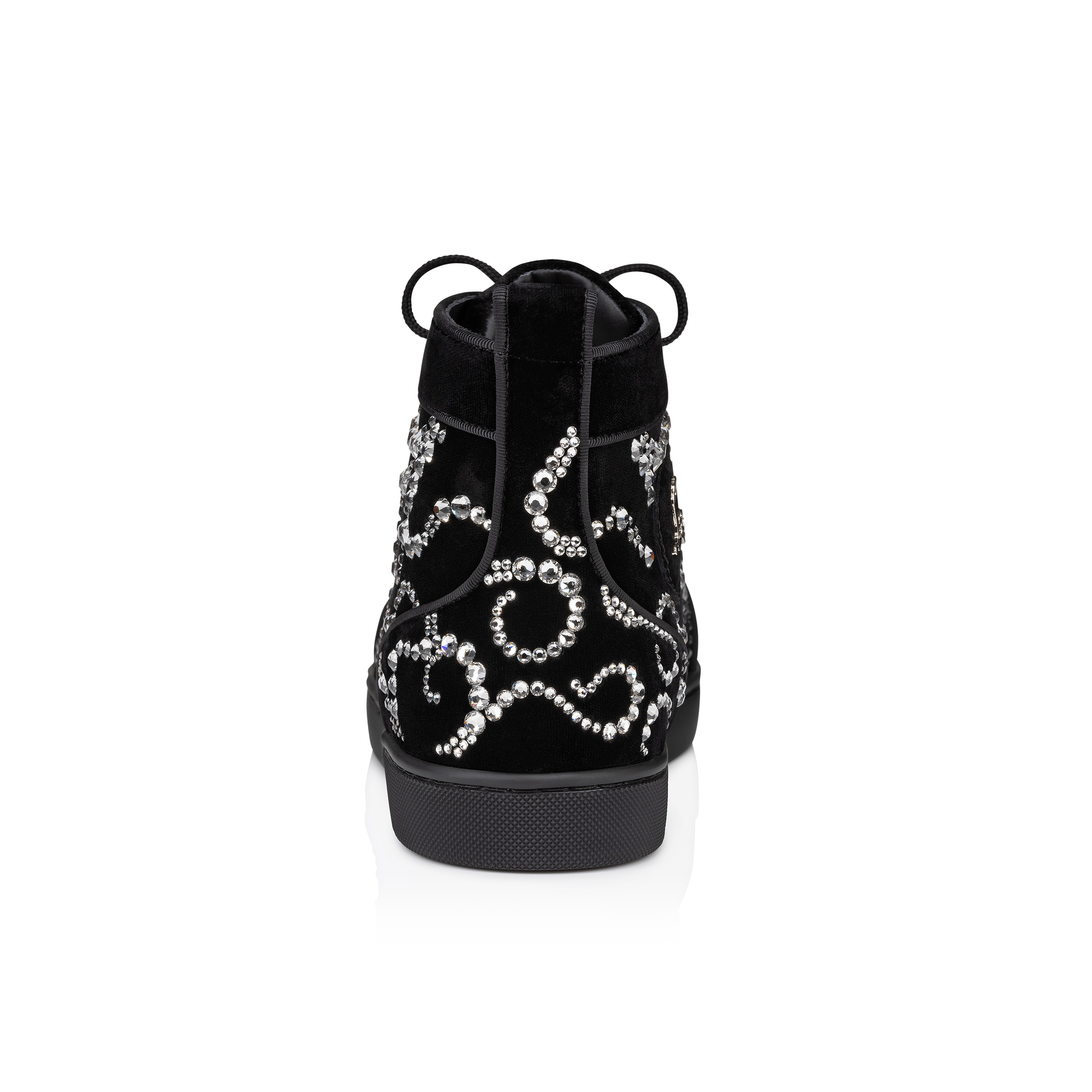 Octolouis Strass High top sneakers Velvet and strass Black Men Christian Louboutin United States