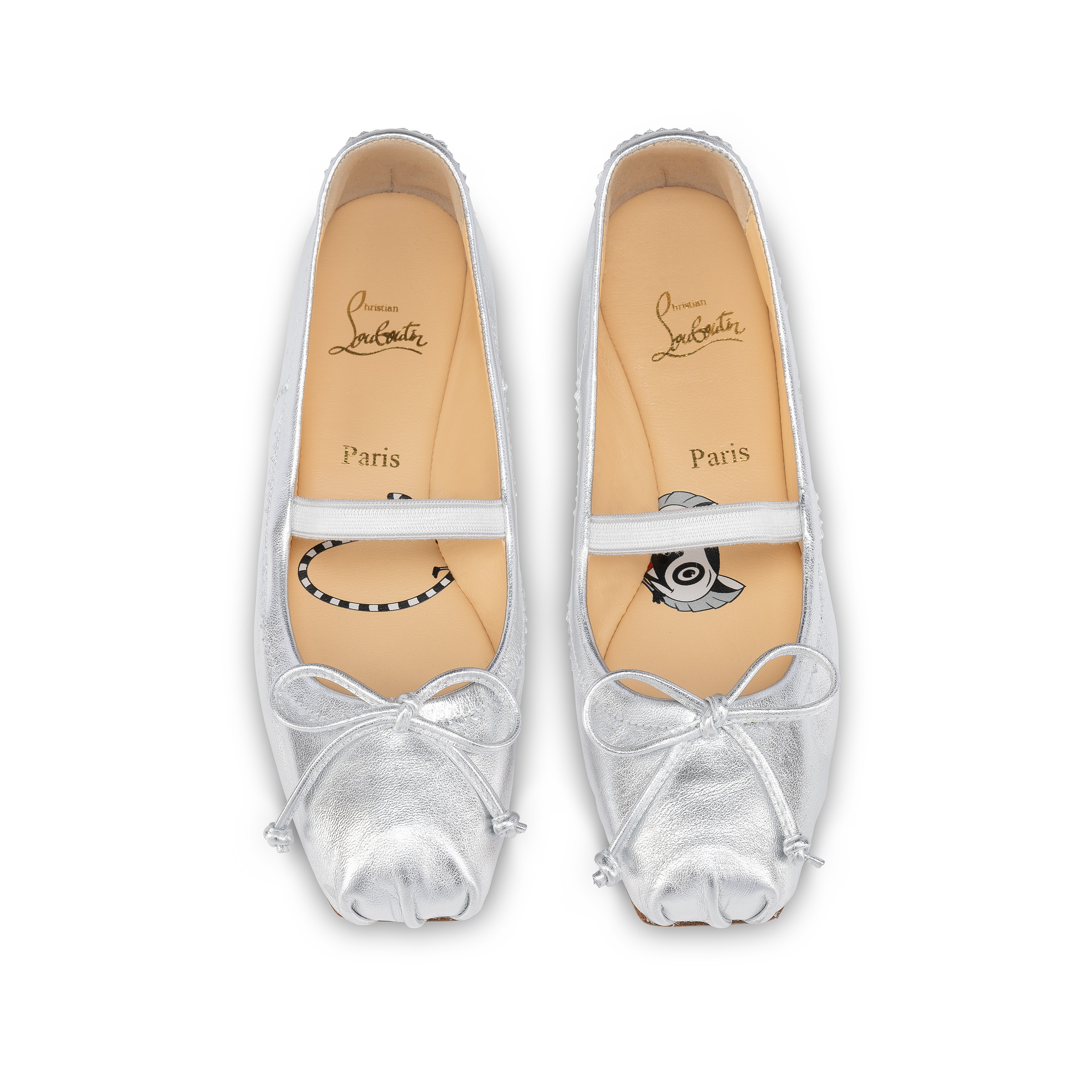 Baballet - Ballerinas - Iridescent nappa leather - Silver