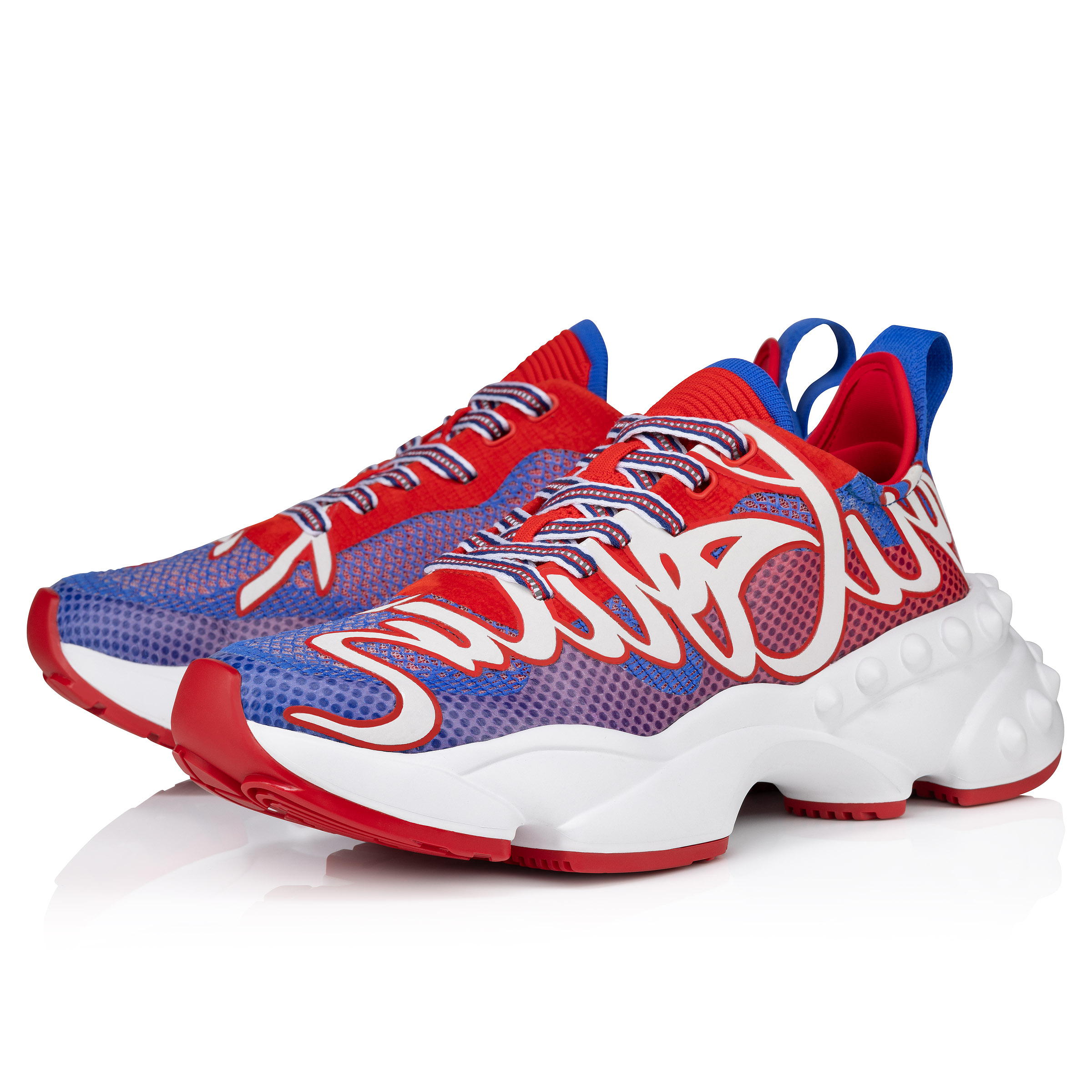 Blue red bottoms shop
