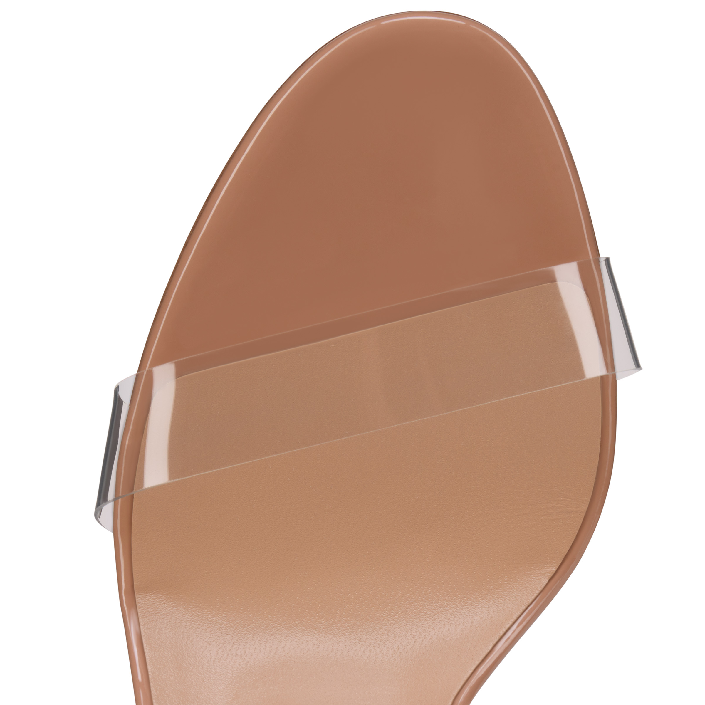 Just Nothing - 85 mm Mules - Patent leather and TPU - Blush