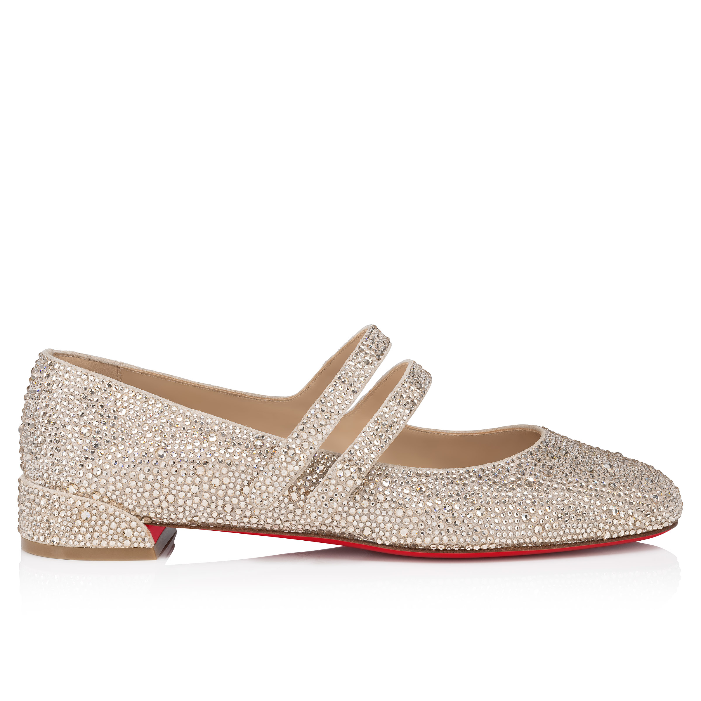 Sweet Jane Strass - Ballerinas - Veau velours - Nude 1