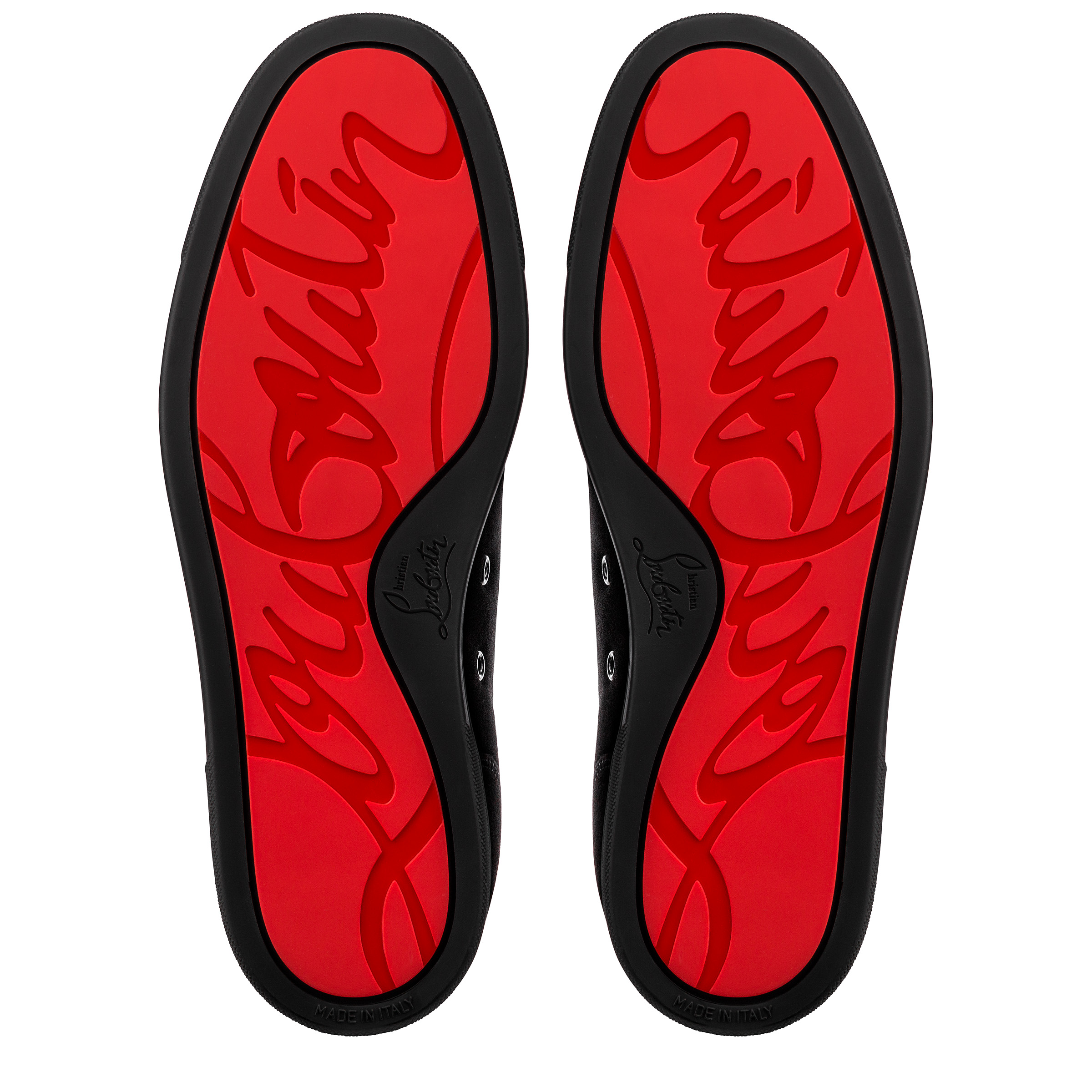 red bottom dress shoes with spikes Christian Louboutin Men's Louis Junior Spikes Low-Top Sneakers - Black