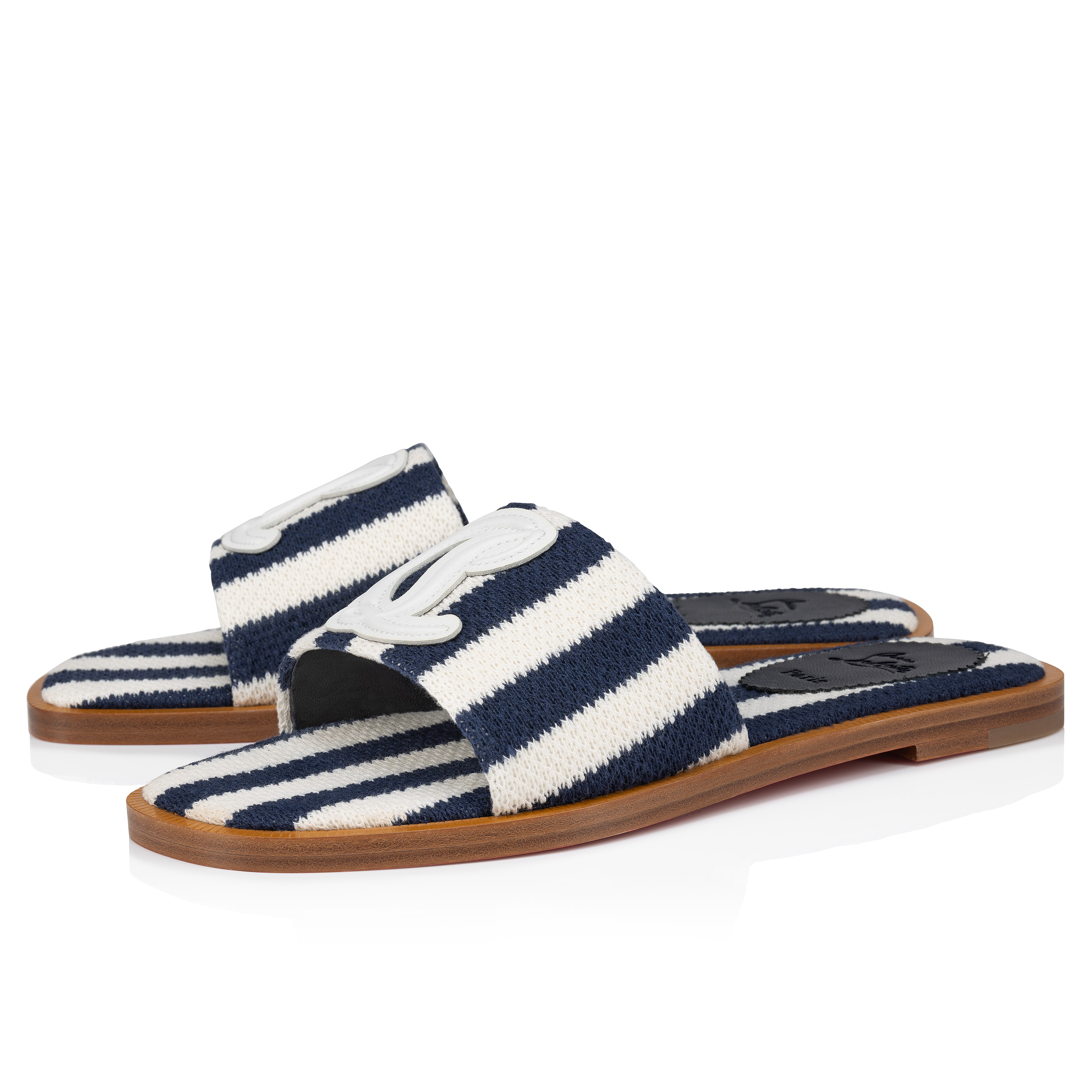 CL Mule - Mules - Malha printed fabric - Blue - Women - Christian 