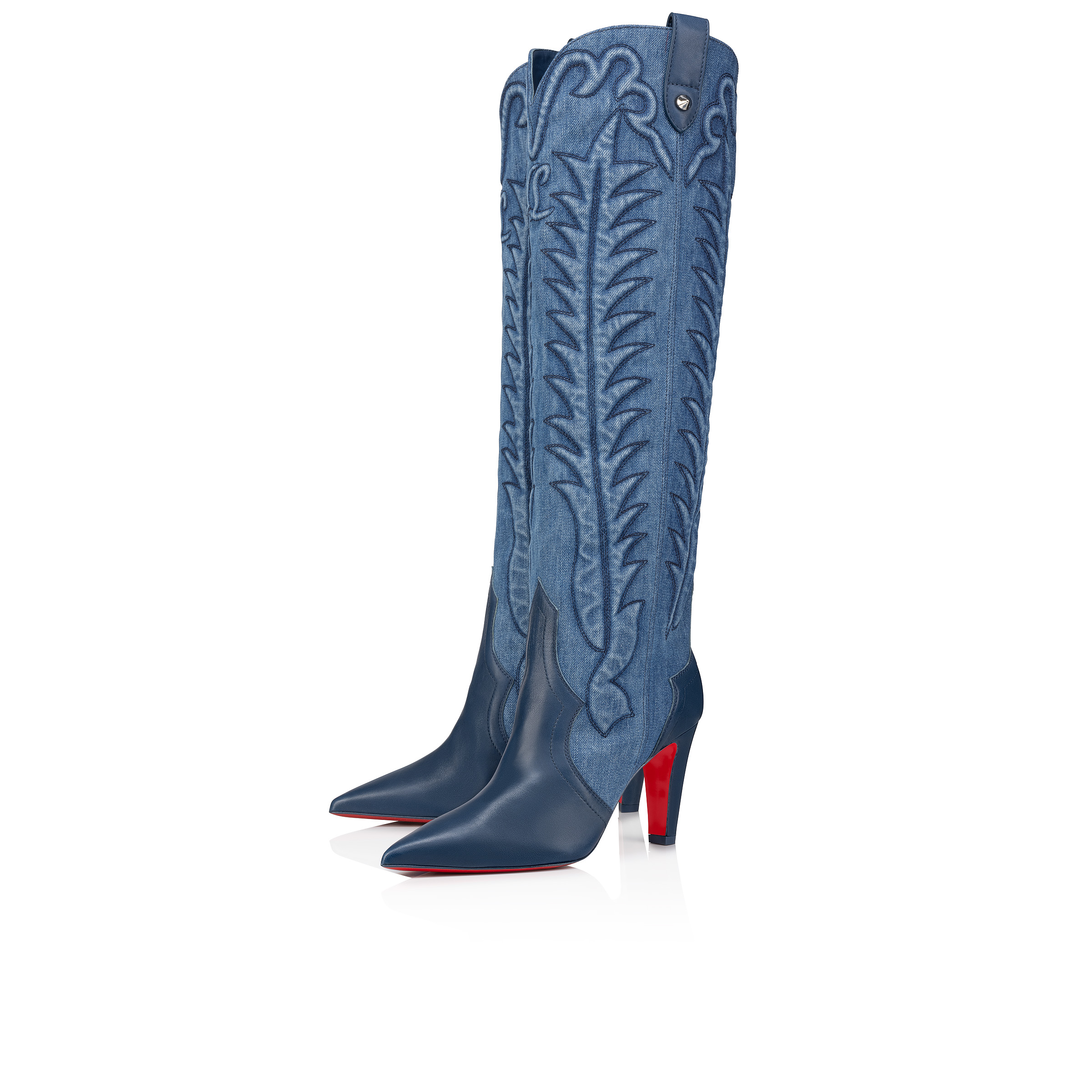 Christian louboutin silver boots online