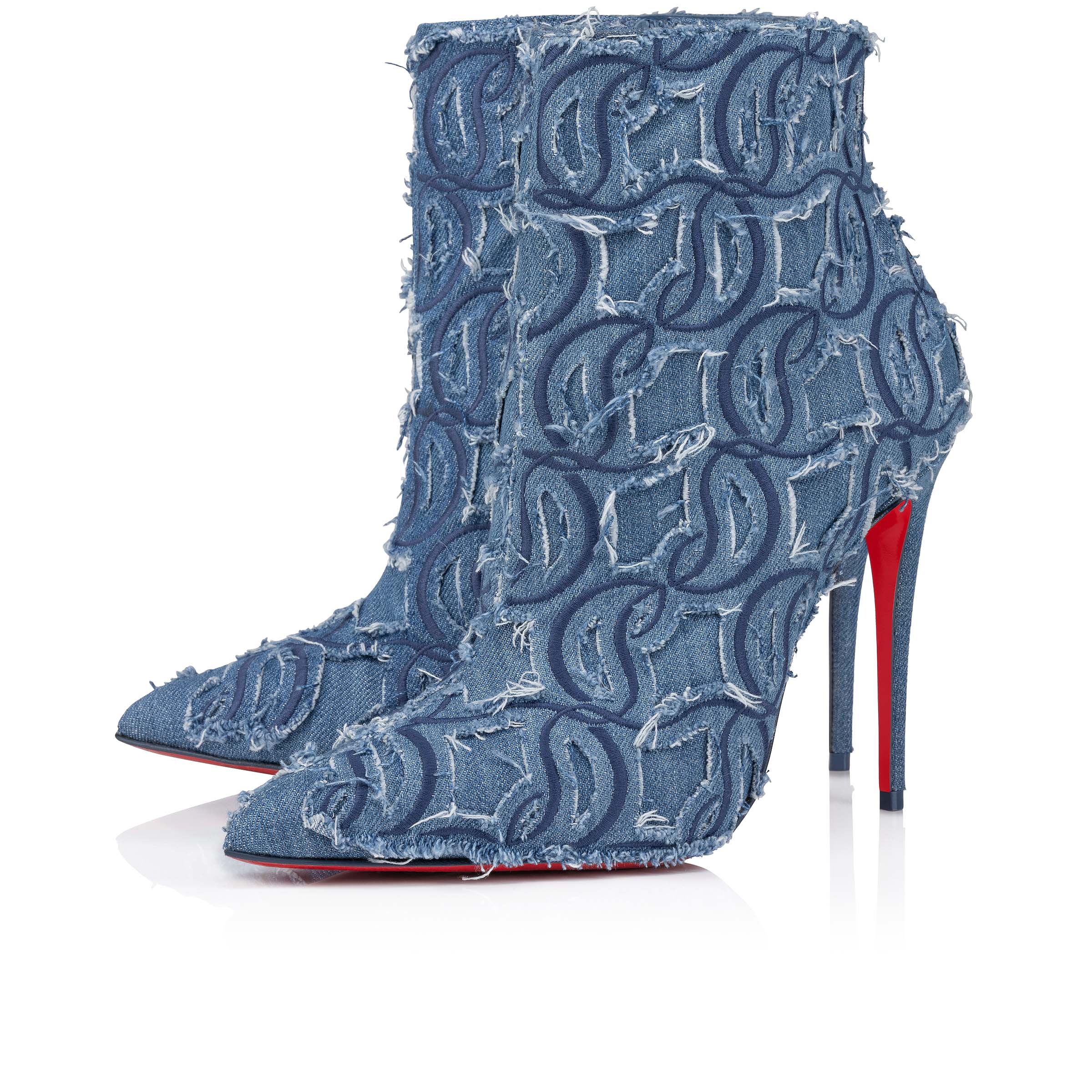 Christian louboutin lace fashion booties