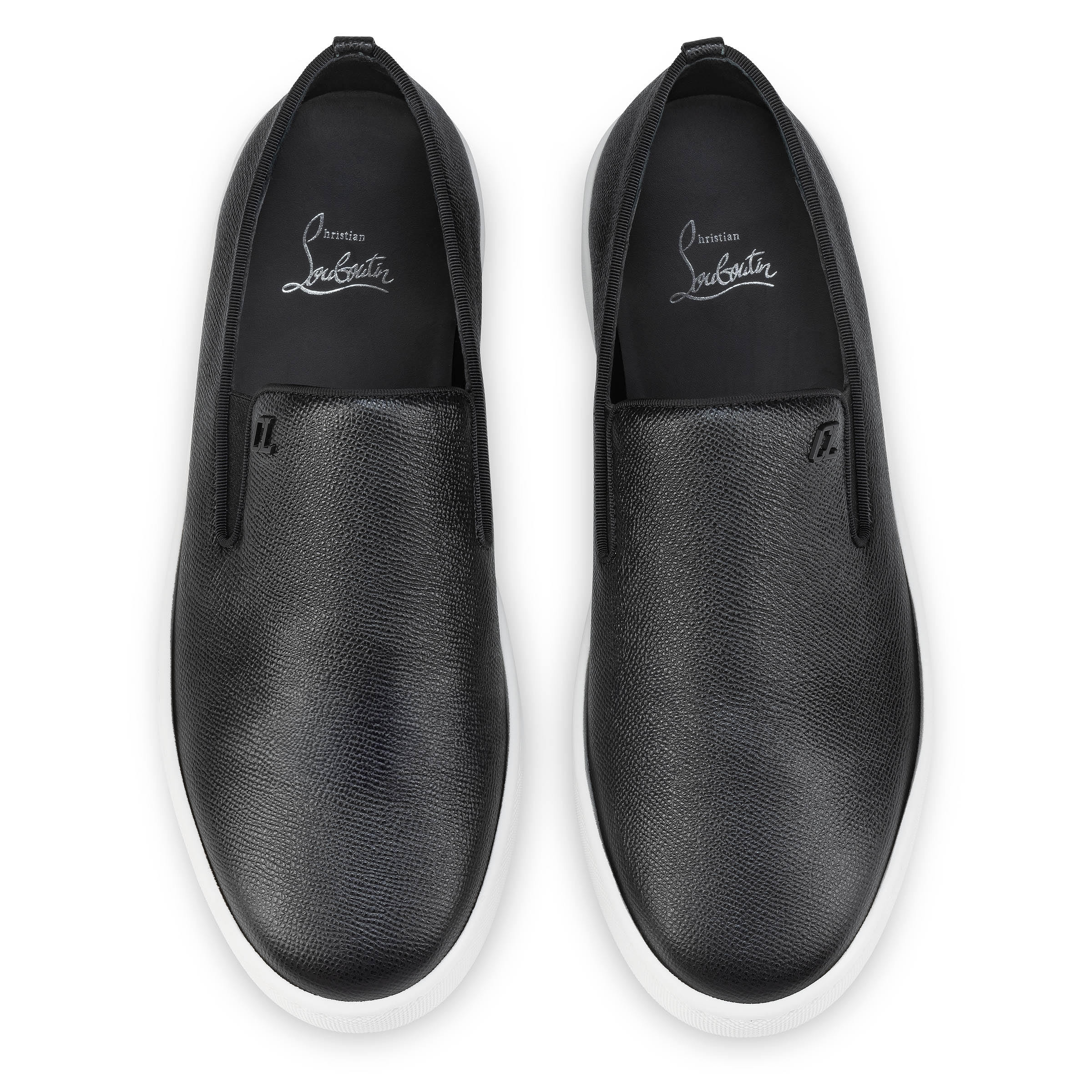 Louboutin slip on black hotsell