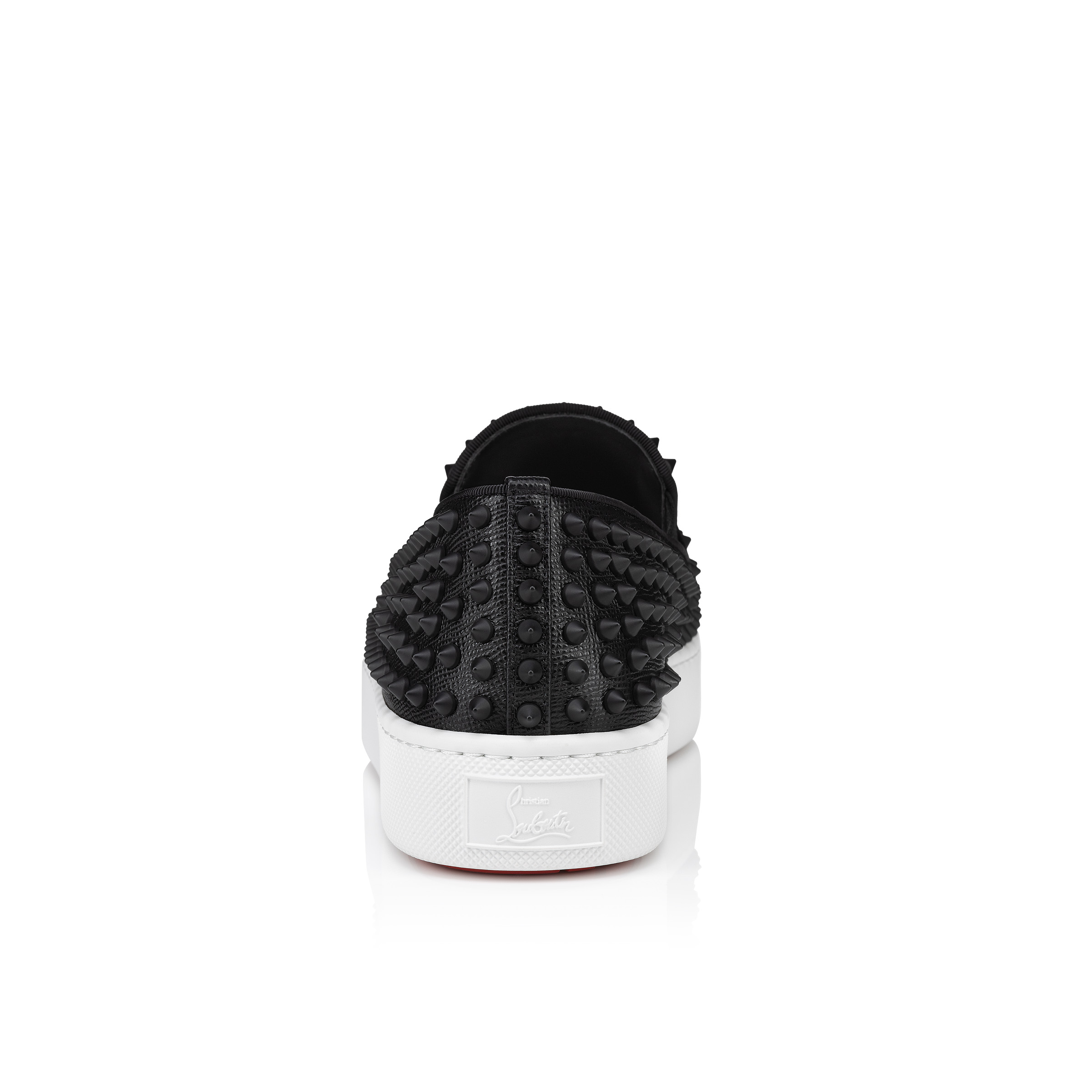 Spikeboat Slip on Sneakers Calf leather and spikes Black Men Christian Louboutin United States