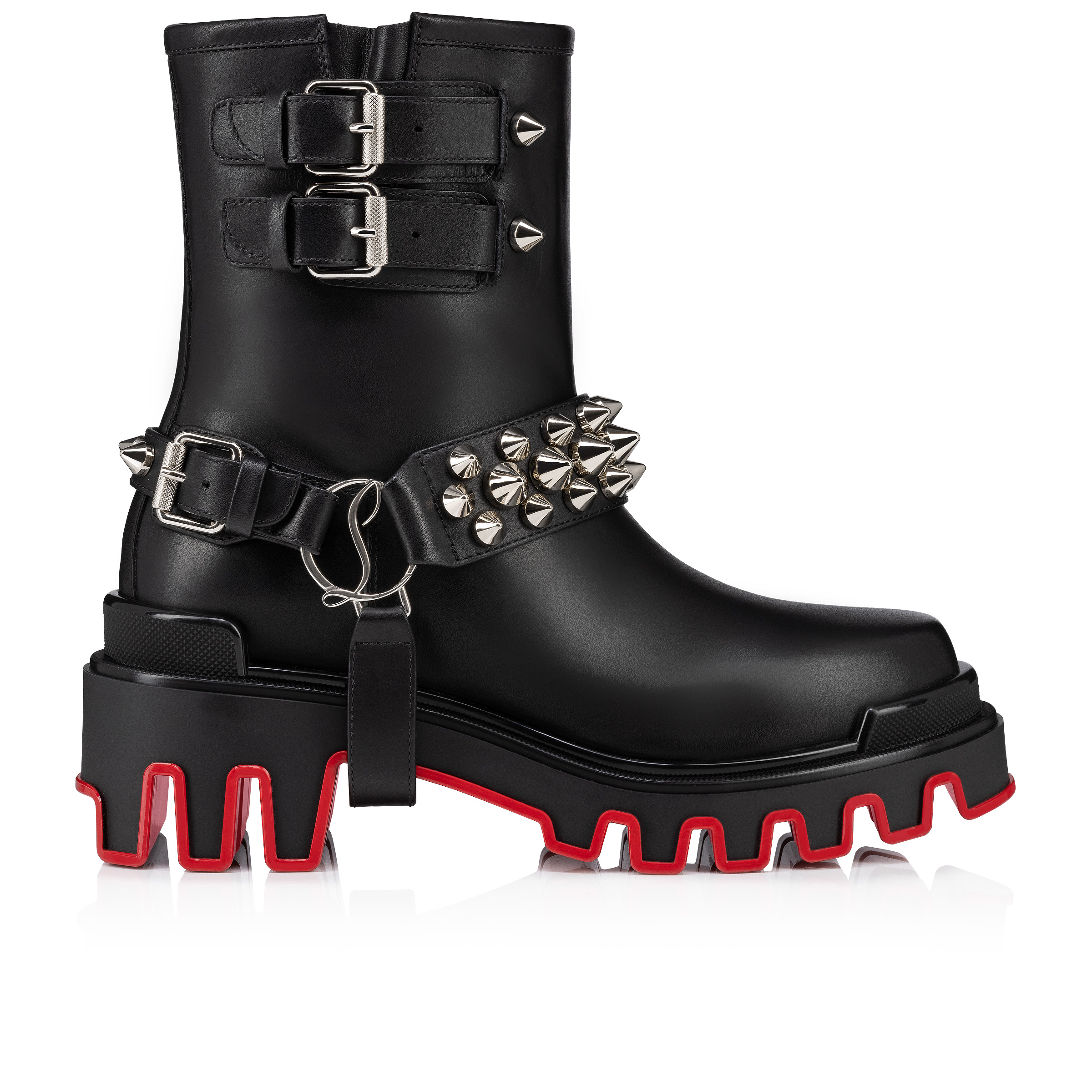 Dune Bike Low Boots Calf leather Black Women Christian Louboutin United States