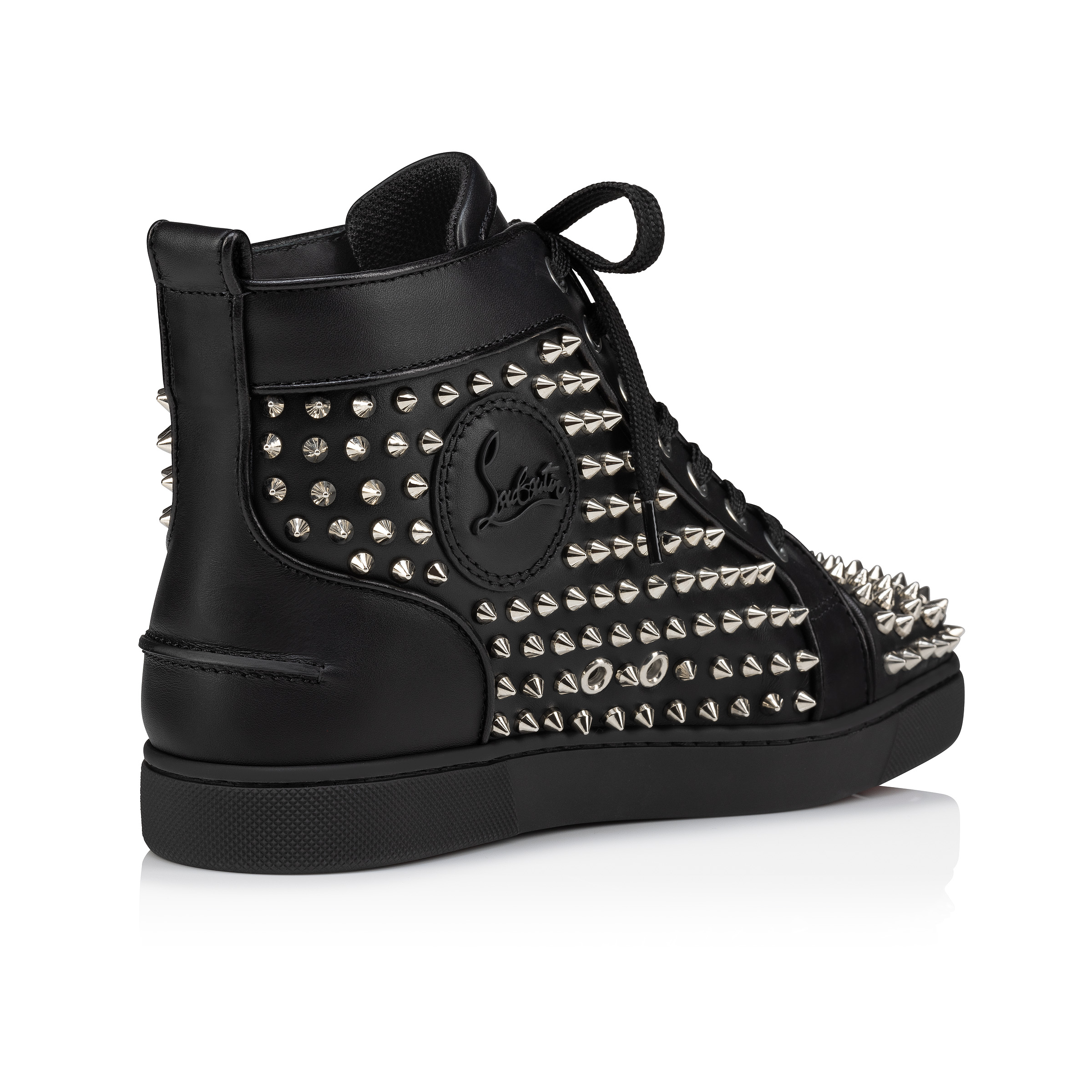 Louis - High-top sneakers - Calf leather and spikes - Black - Men - Christian  Louboutin United States