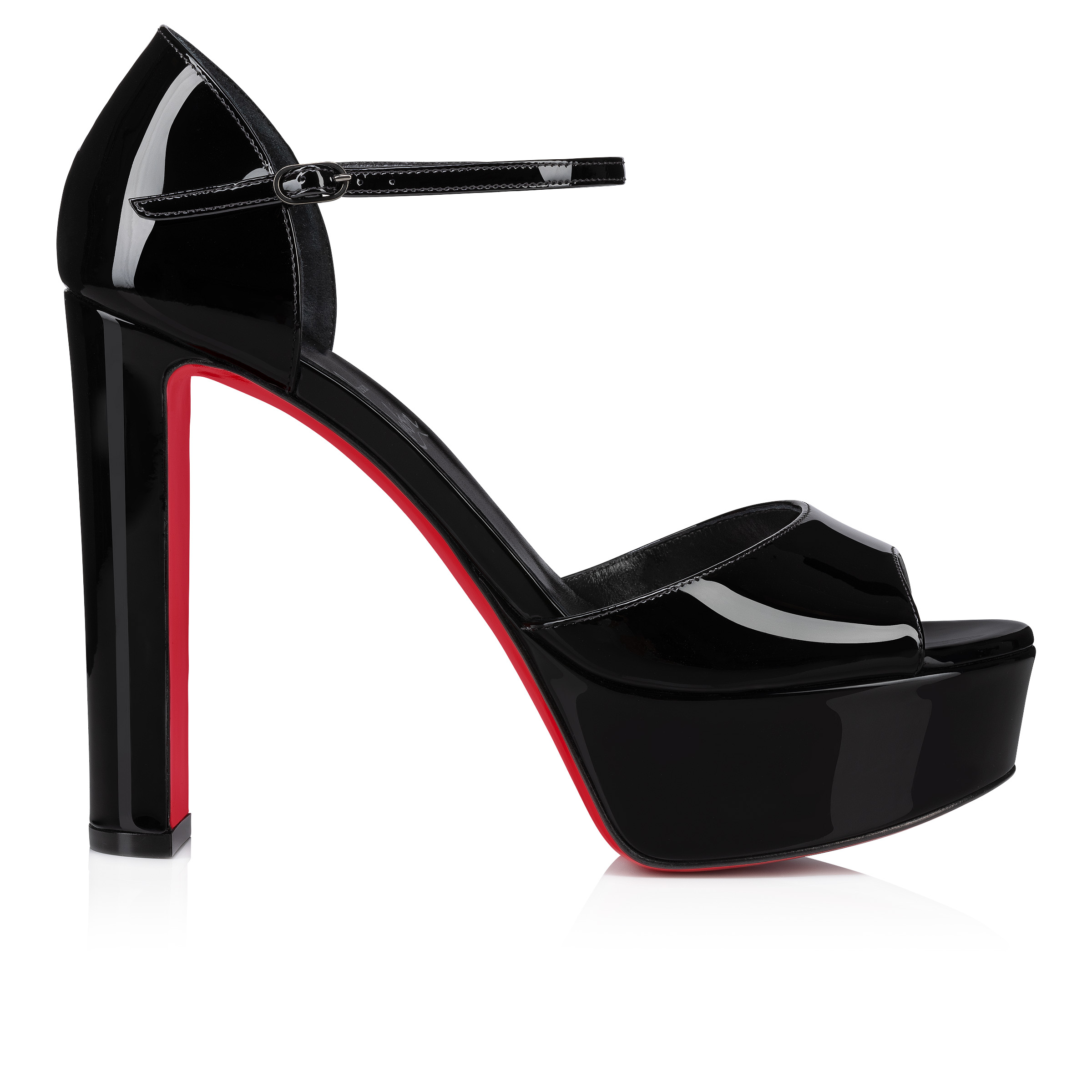 Sandaloo - 130 mm Sandals - Patent calf leather - Black - Women