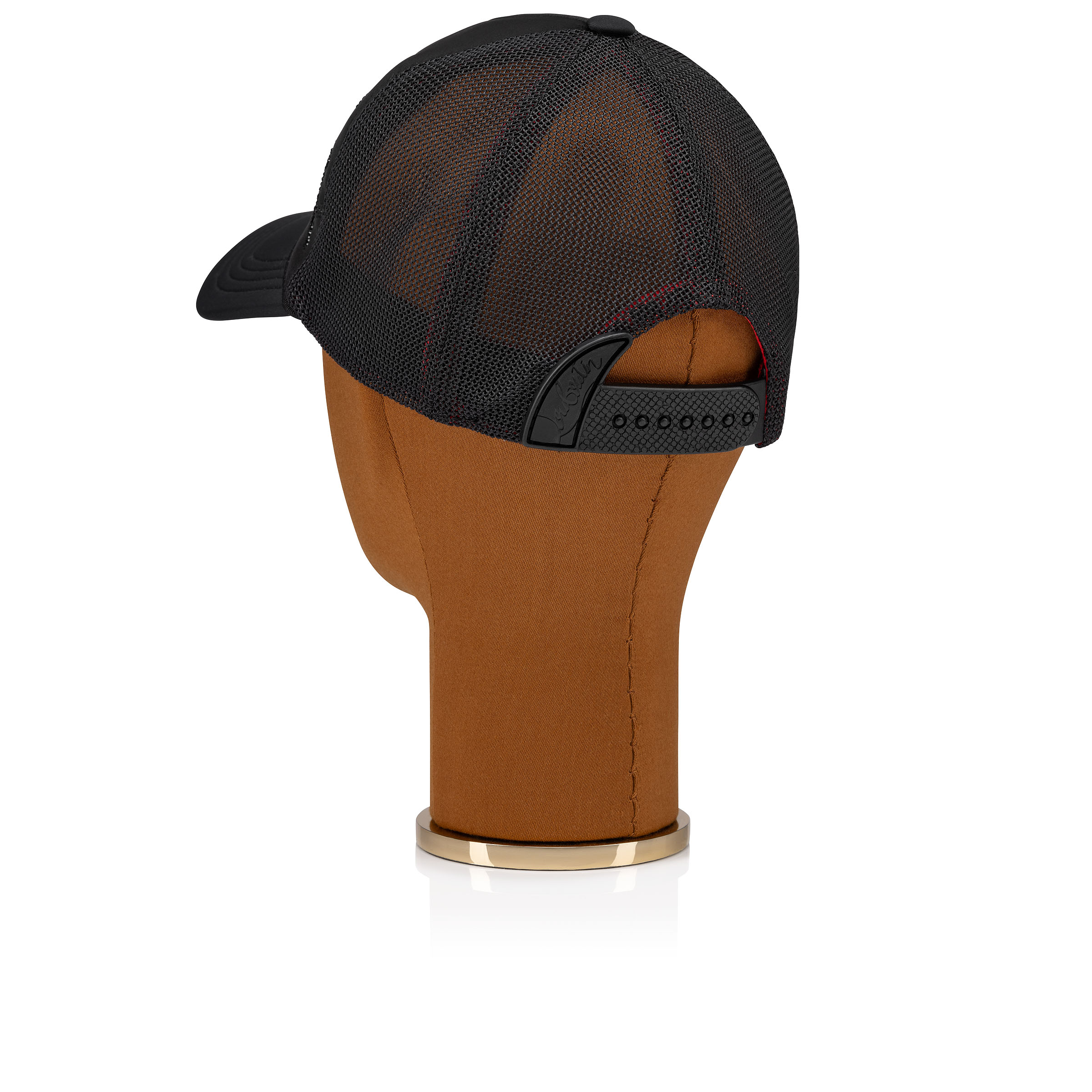 25SS【ルブタン】Rocknride Strass キャップ ネオプレーン Rocknride Strass - Cap - Neoprene, mesh and strass - Black