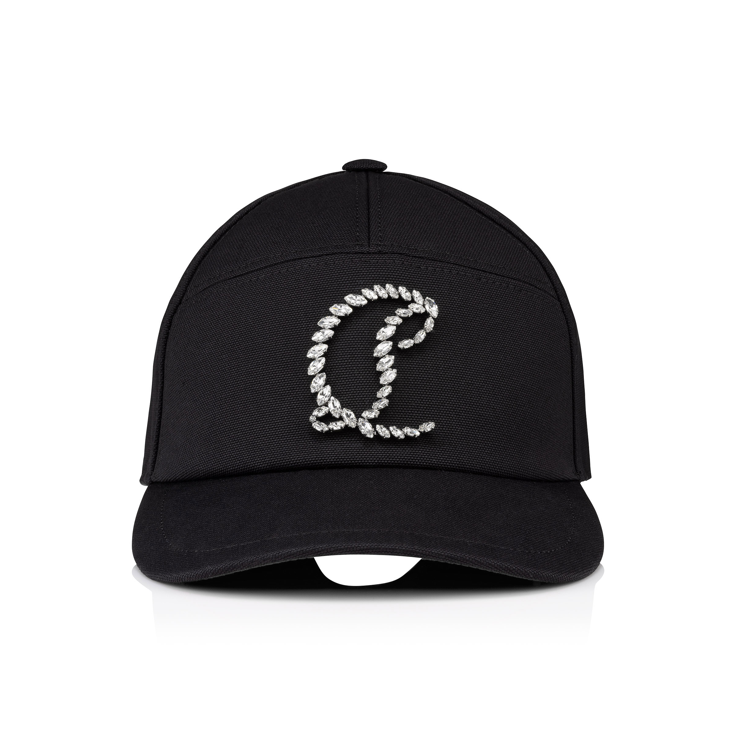 Christian Louboutin メタルキャップ ブーティ Mooncrest Stones - Baseball cap - Cotton and strass - Black