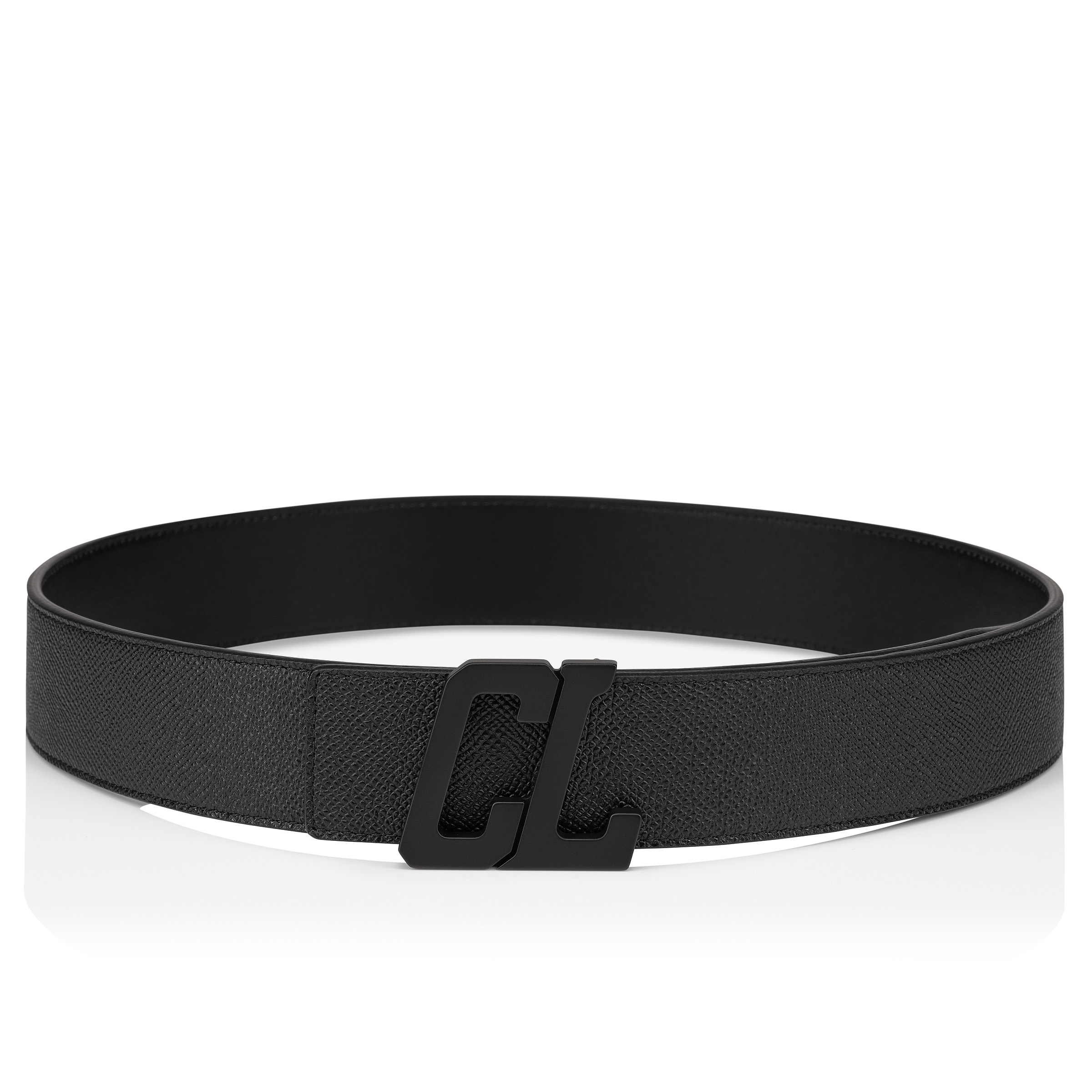 Belt - Calf Alpina leather - Black - Christian Louboutin United States