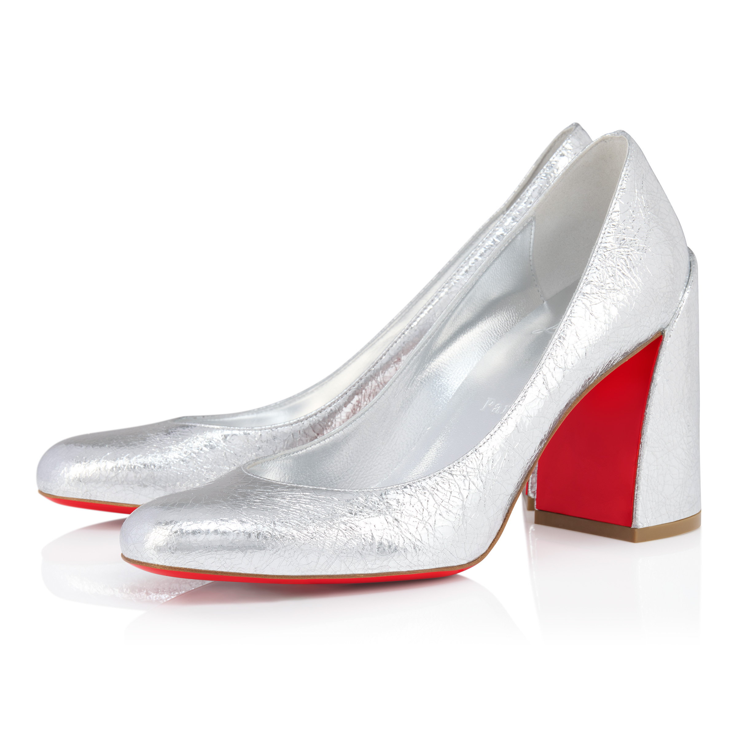 Miss Sab - 85 mm Pumps - Laminated calf leather - Silver