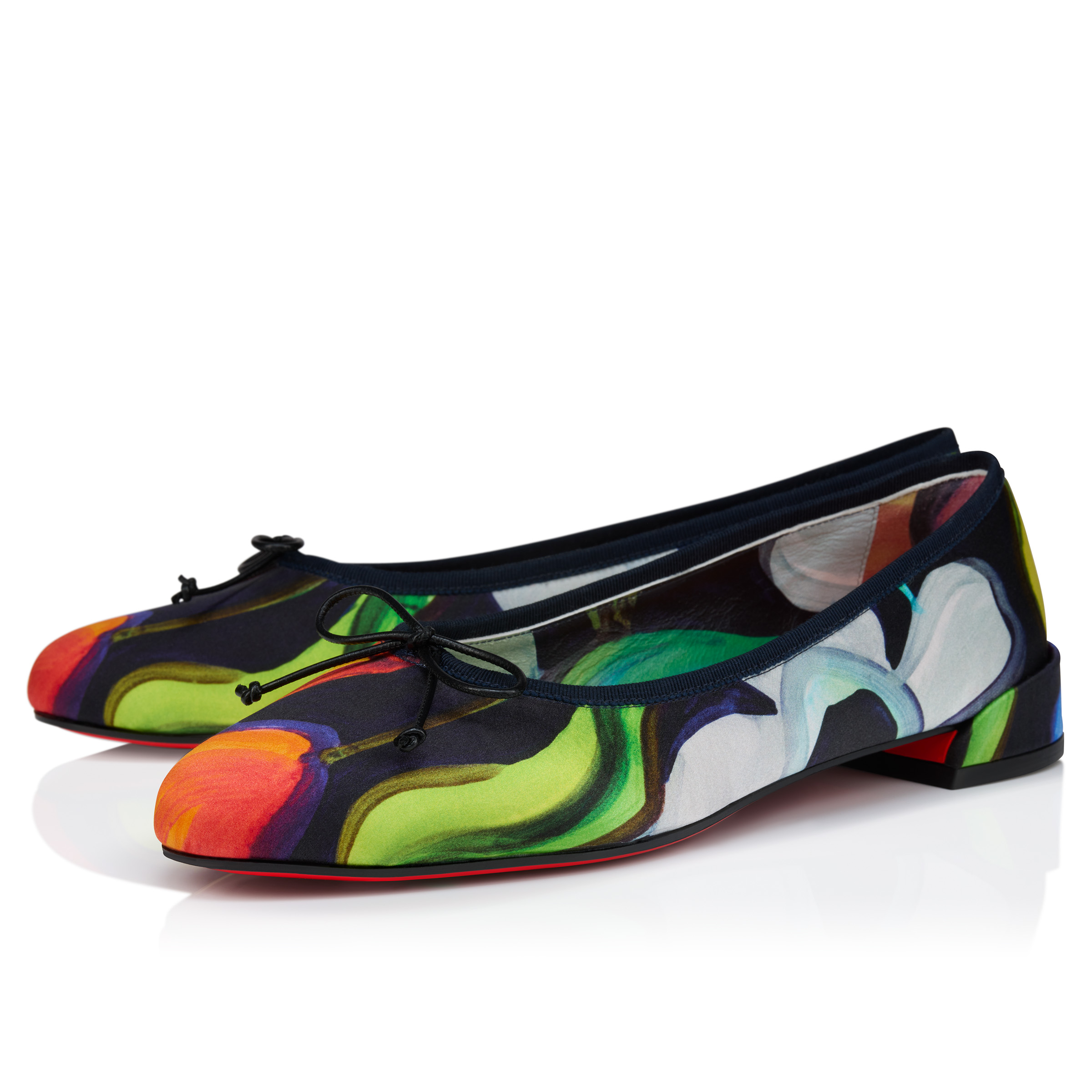 【Christian Louboutin】 Sweetie Janeコットンアンドレザーバレ Sweetie Jane - Ballerinas -