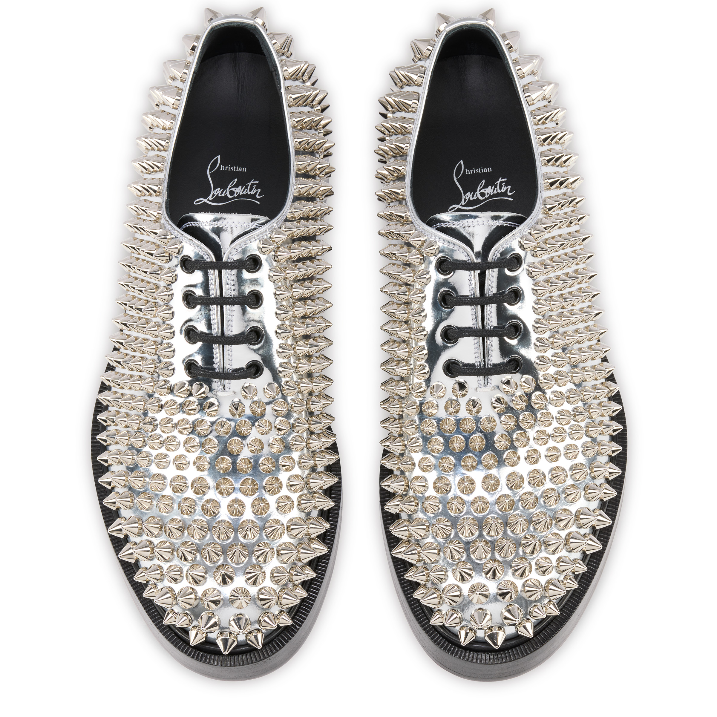 DT Croydon - Oxfords - Laminated calf leather and spikes