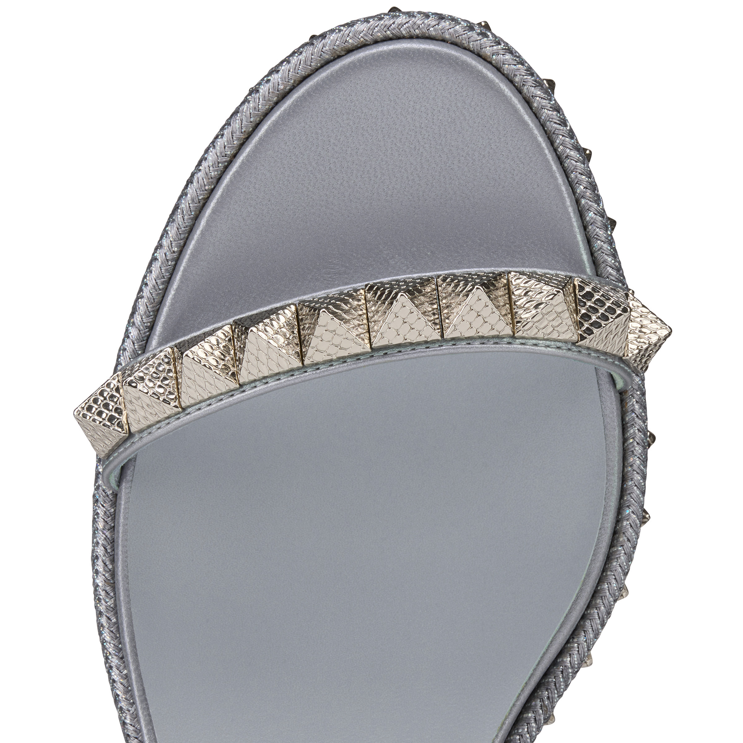 Christian Louboutin 60 スパイク エスパドリーユ サンダル Pyraclou - 60 mm Espadrilles - Iridescent nappa leather