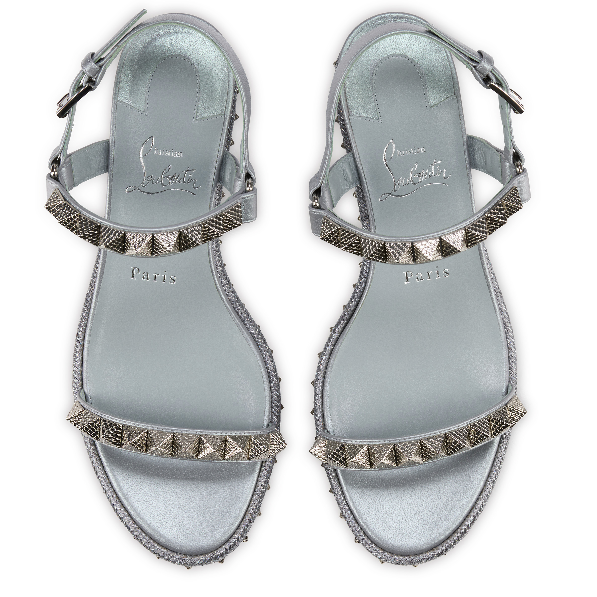 Pyraclou - 60 mm Espadrilles - Iridescent nappa leather