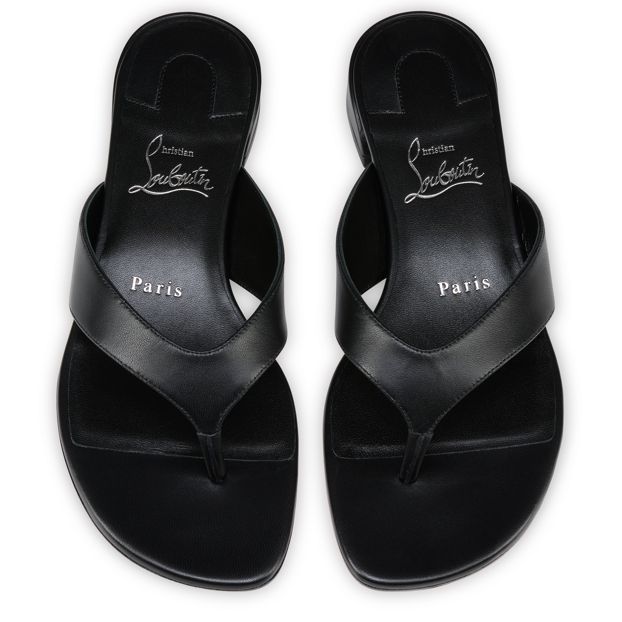 送料関税込■Christian Louboutin■Janetonga 55 トングサンダル Janetonga 55 leather thong sandals in white - Christian