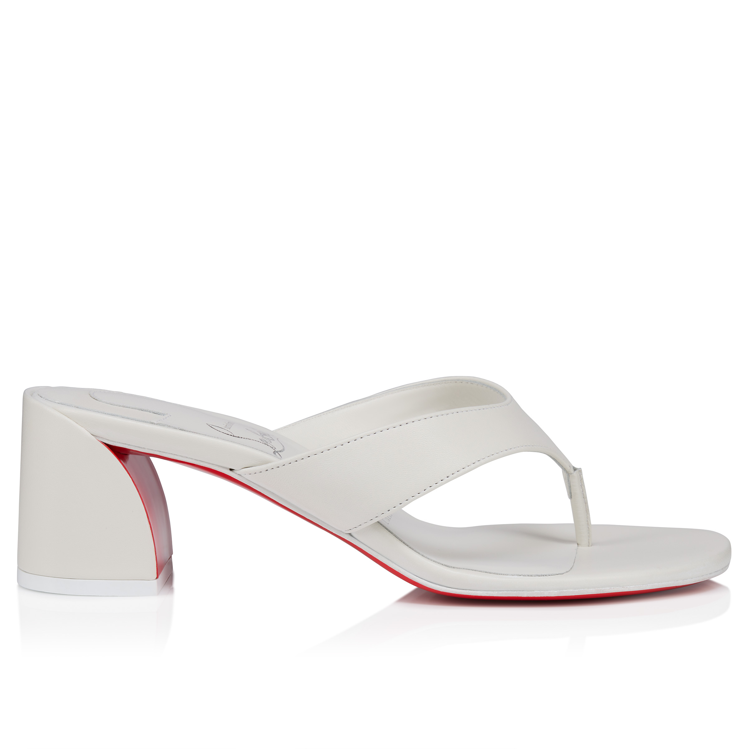 Janetonga - 55 mm Thongs - Lamb nappa leather - Bianco