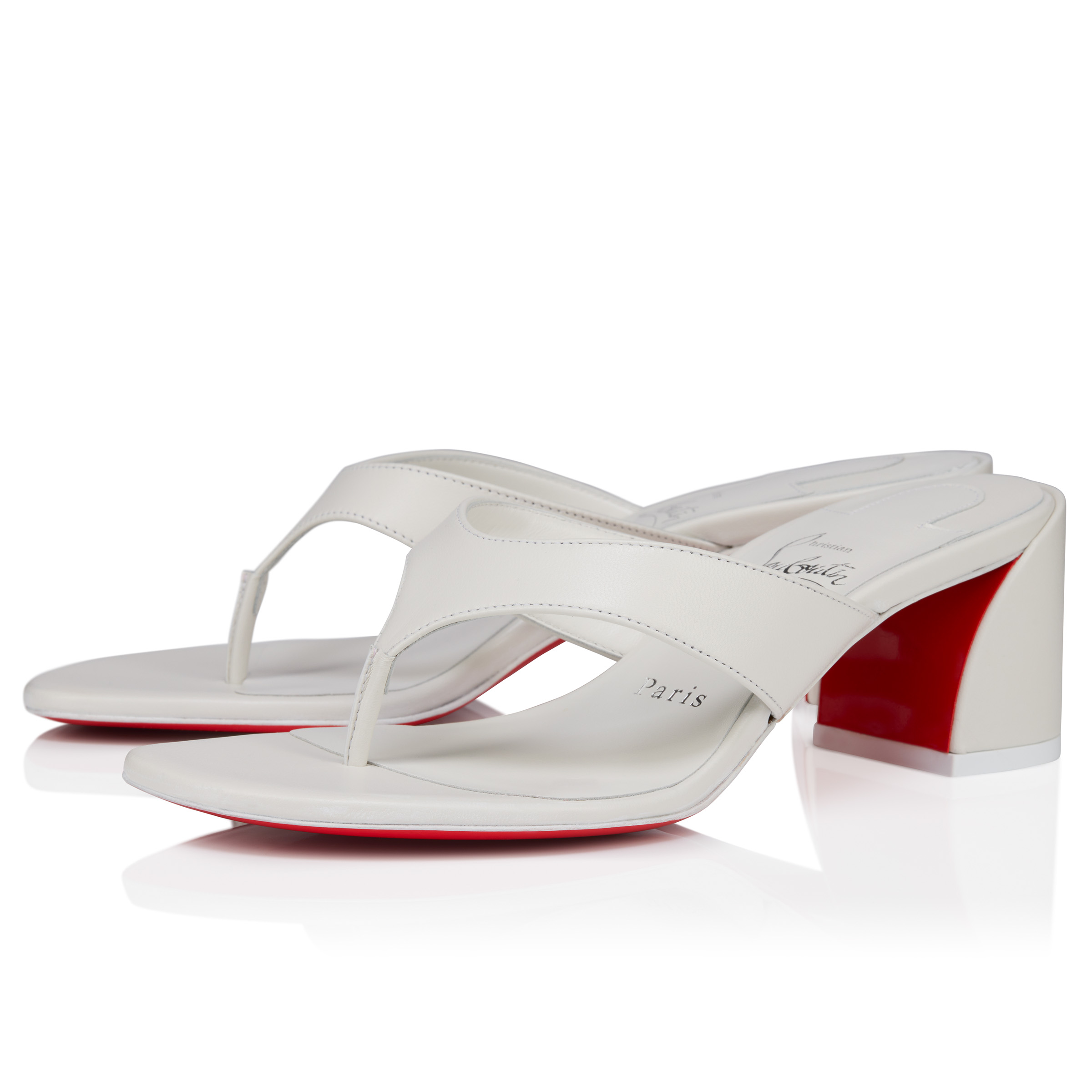 送料関税込■Christian Louboutin■Janetonga 55 トングサンダル Janetonga - 55 mm Thongs - Lamb nappa leather - Black