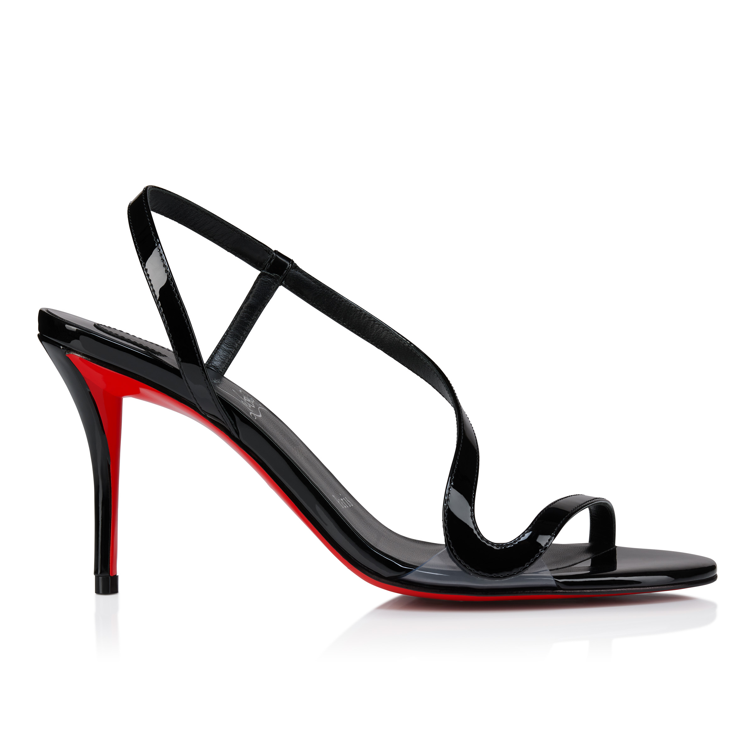 Rosa Z - 80 mm Sandals - Patent calf leather - Black - Women